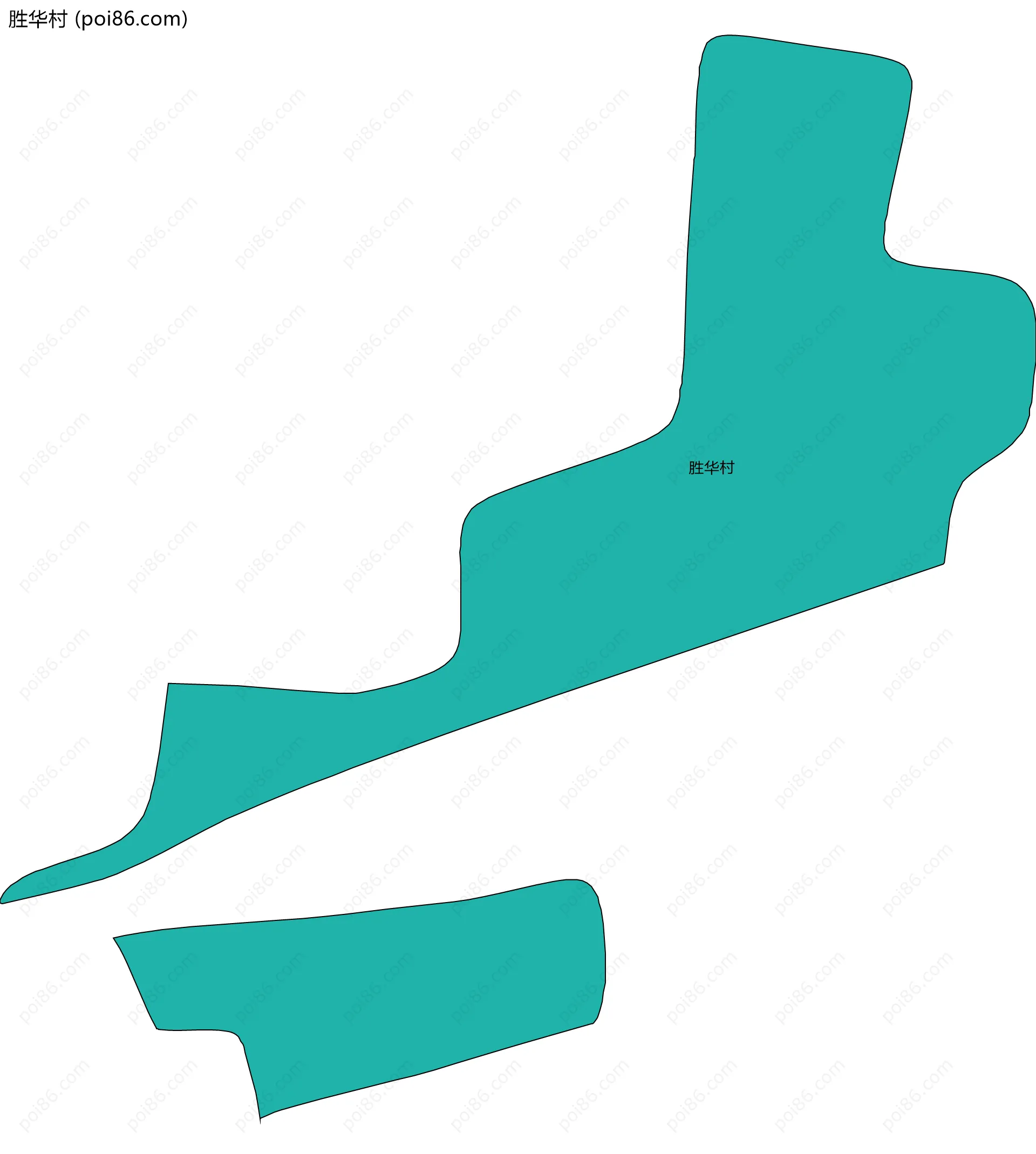 胜华村边界地图