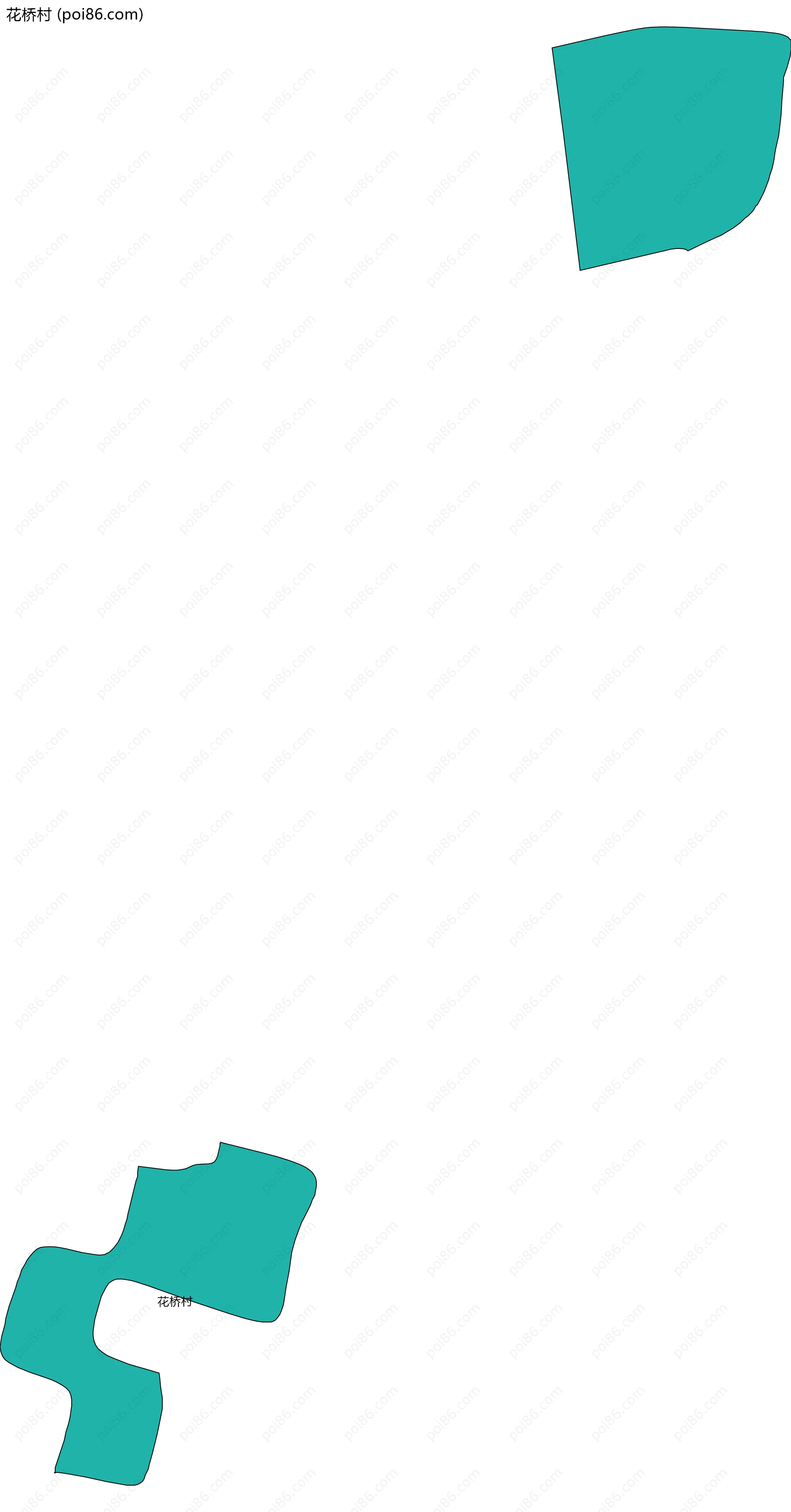 花桥村边界地图