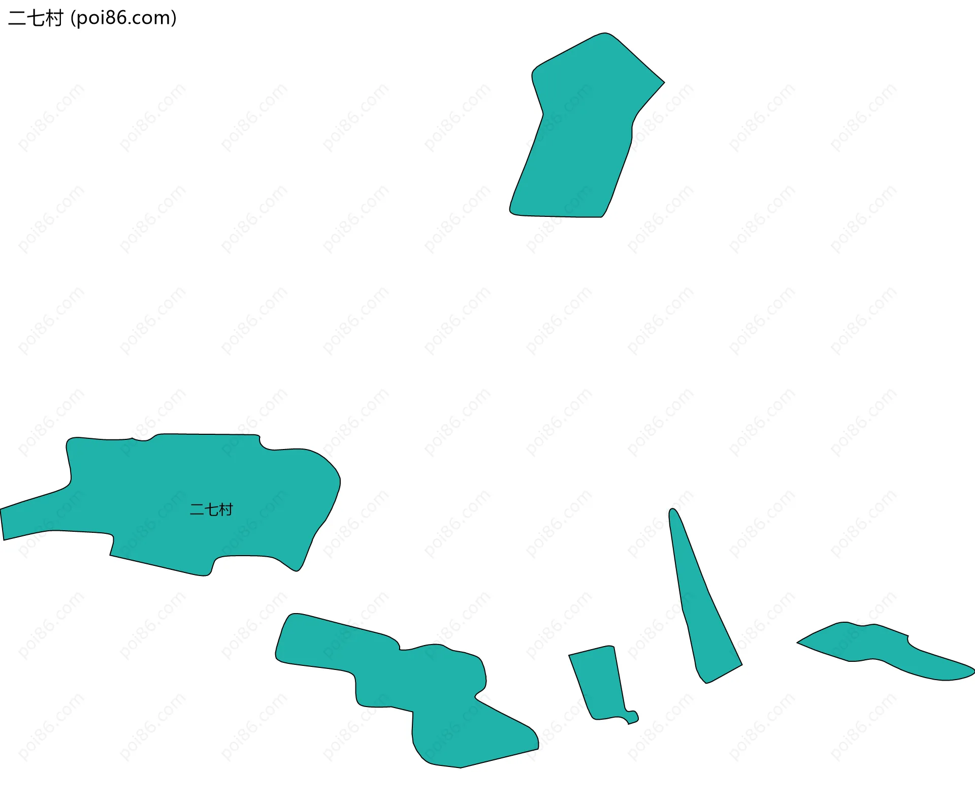 二七村边界地图