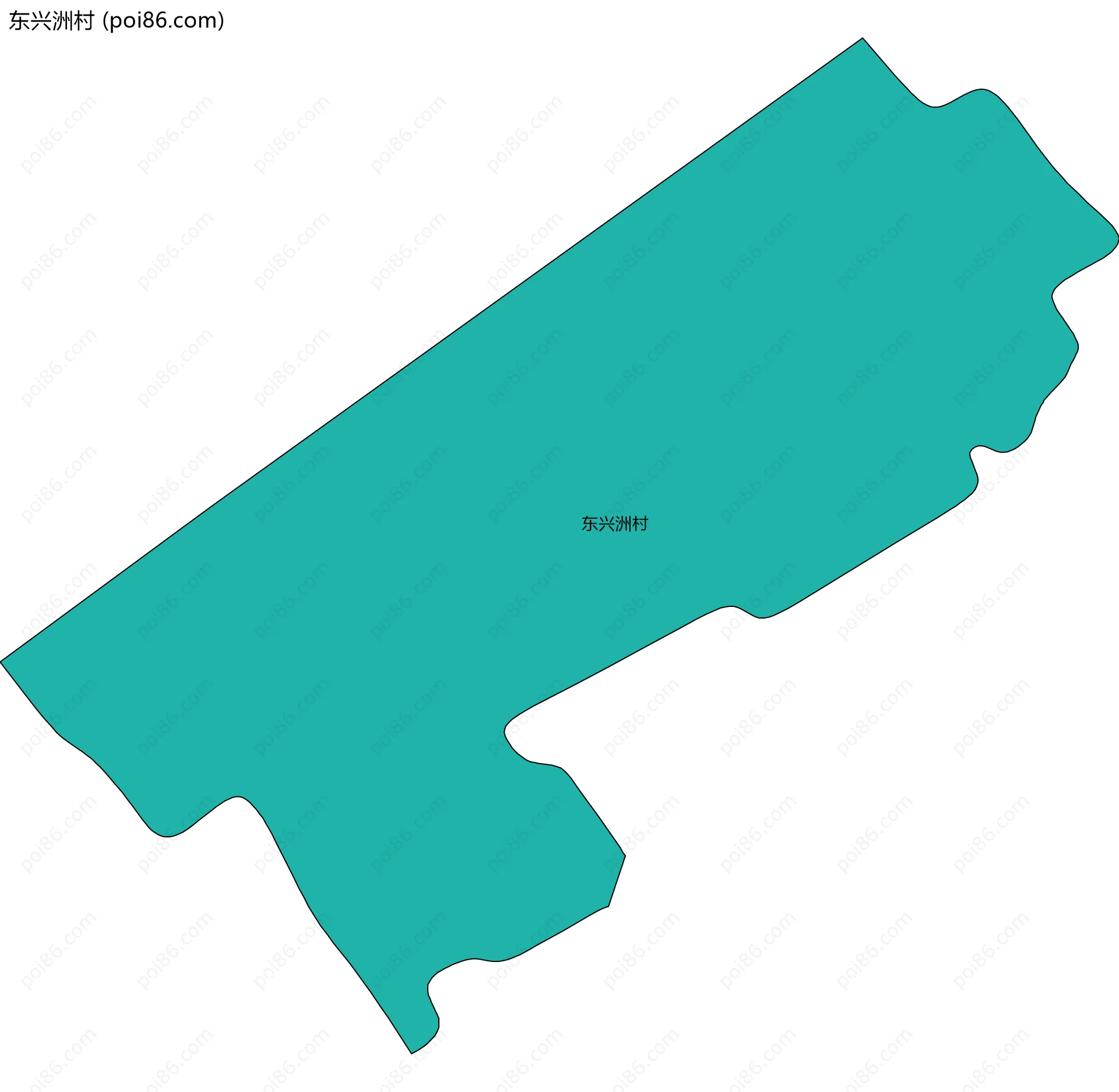 东兴洲村边界地图