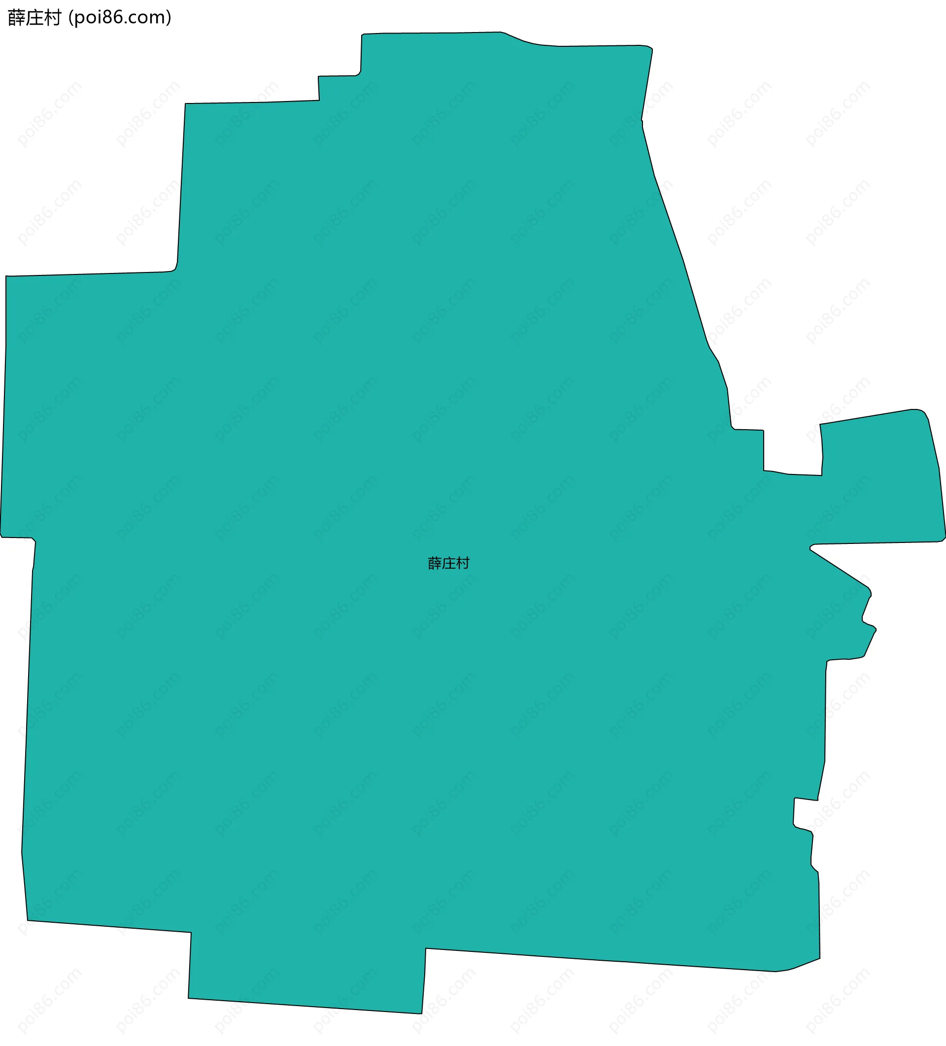 薛庄村边界地图