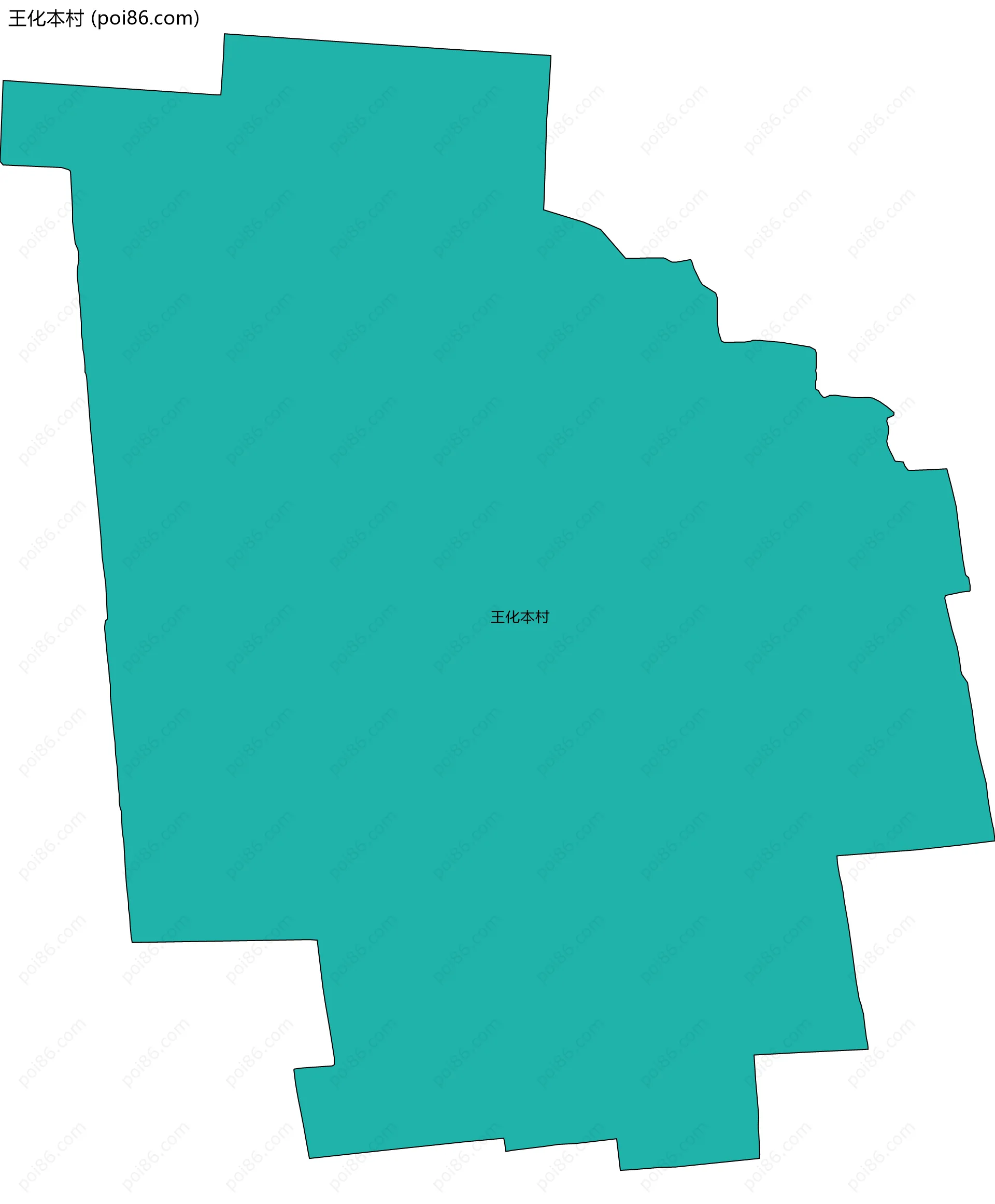 王化本村边界地图