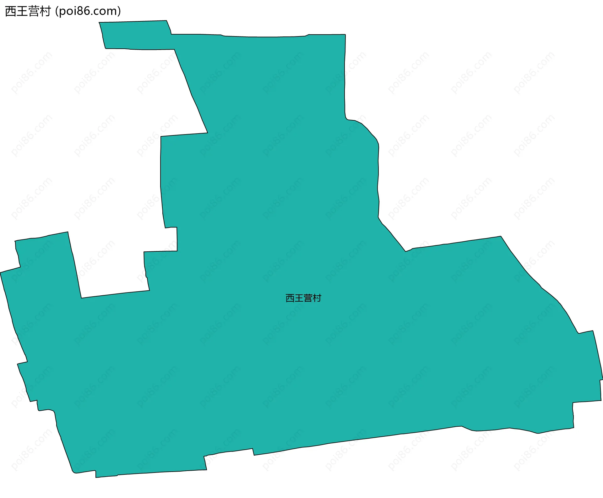 西王营村边界地图