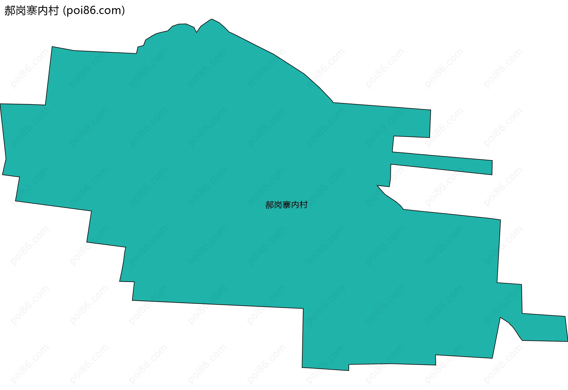 郝岗寨内村边界地图