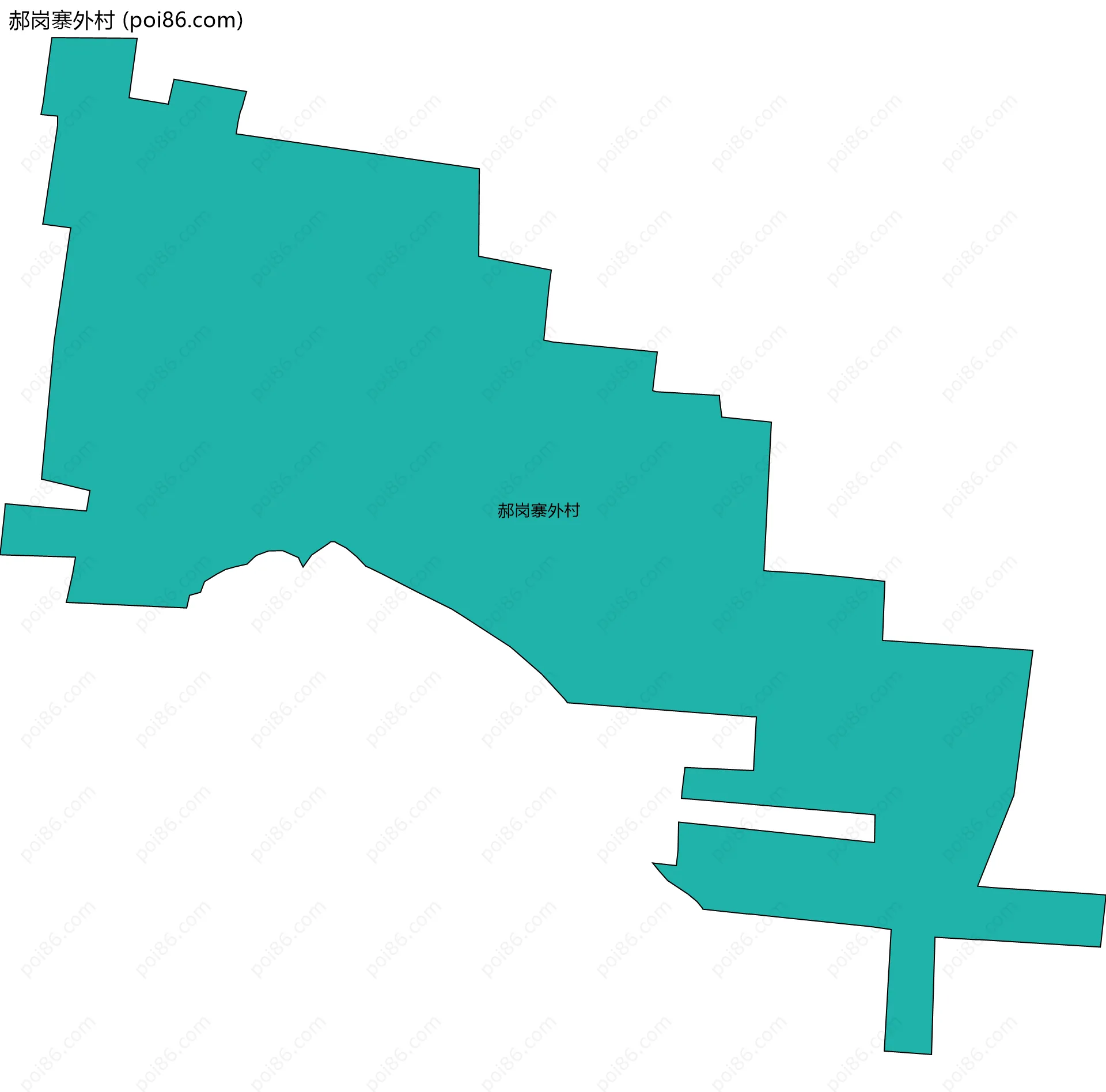 郝岗寨外村边界地图