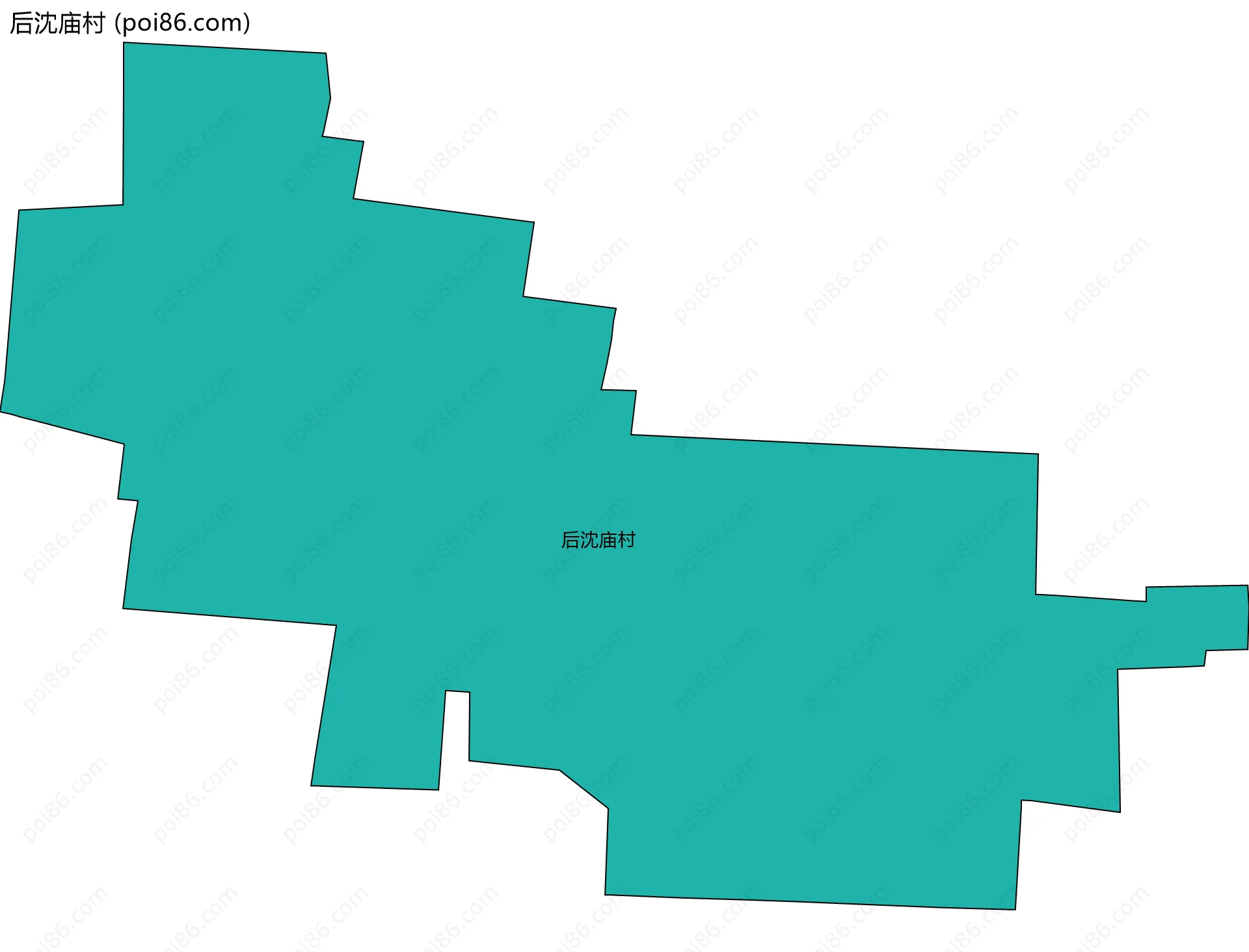 后沈庙村边界地图
