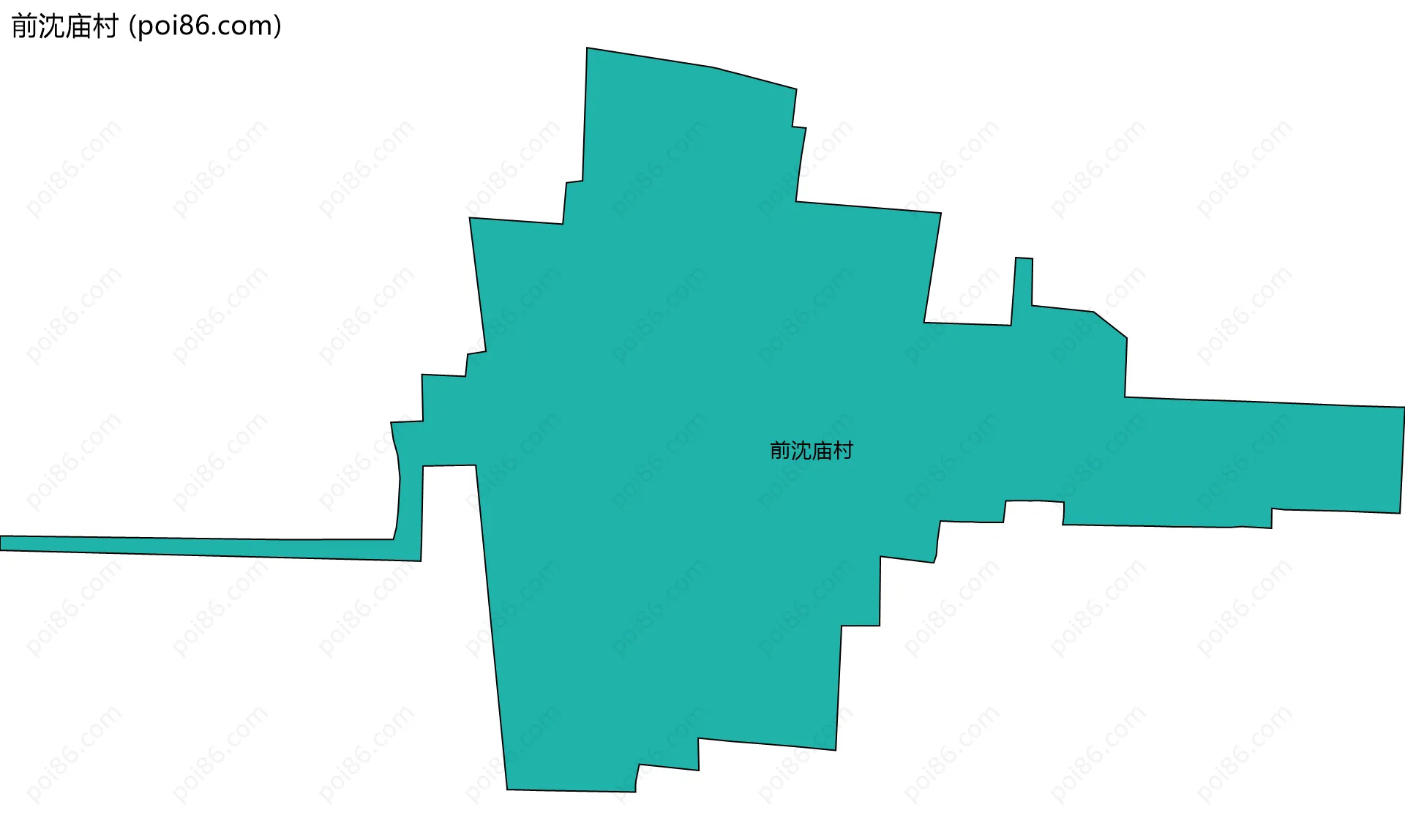 前沈庙村边界地图