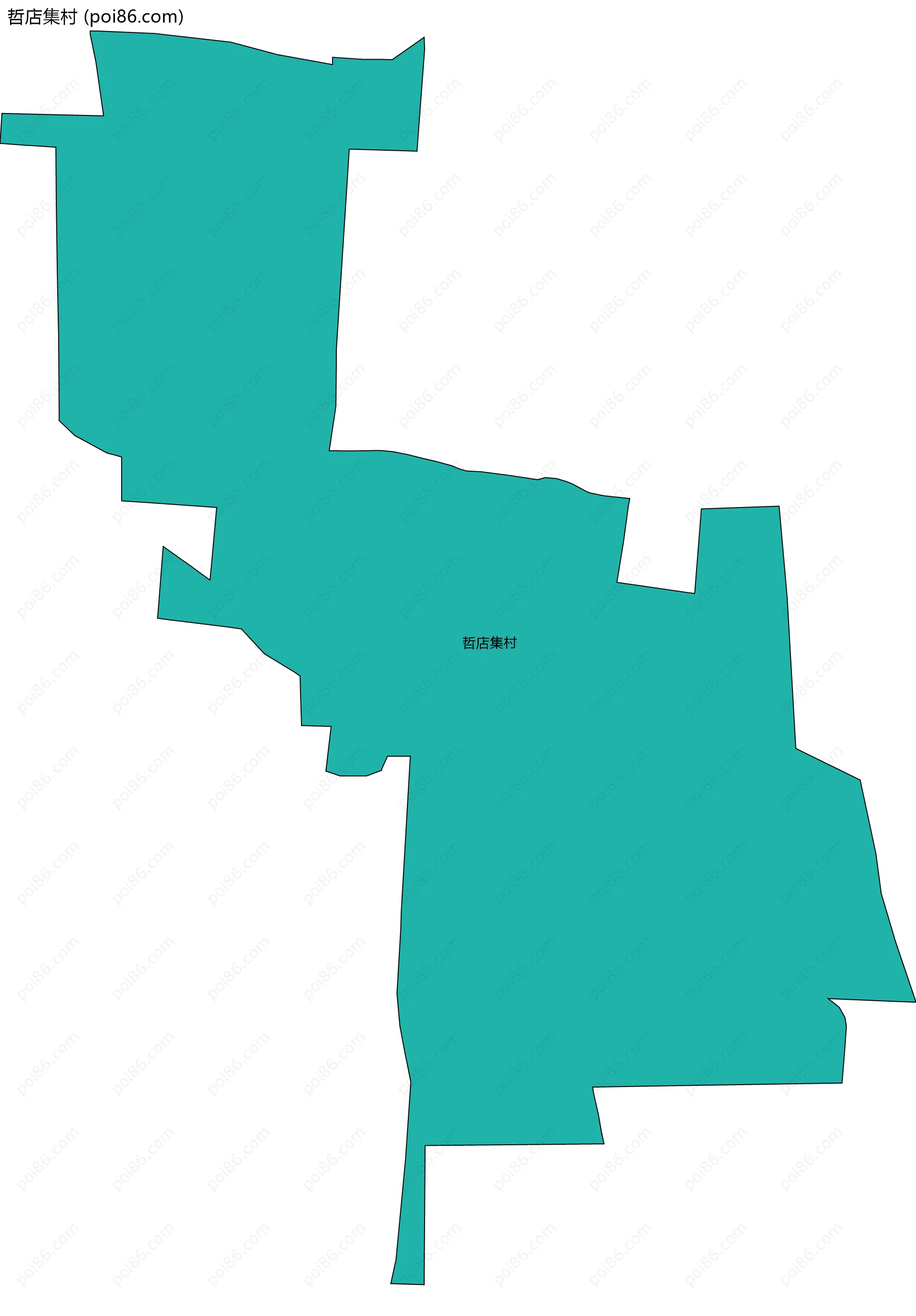 哲店集村边界地图