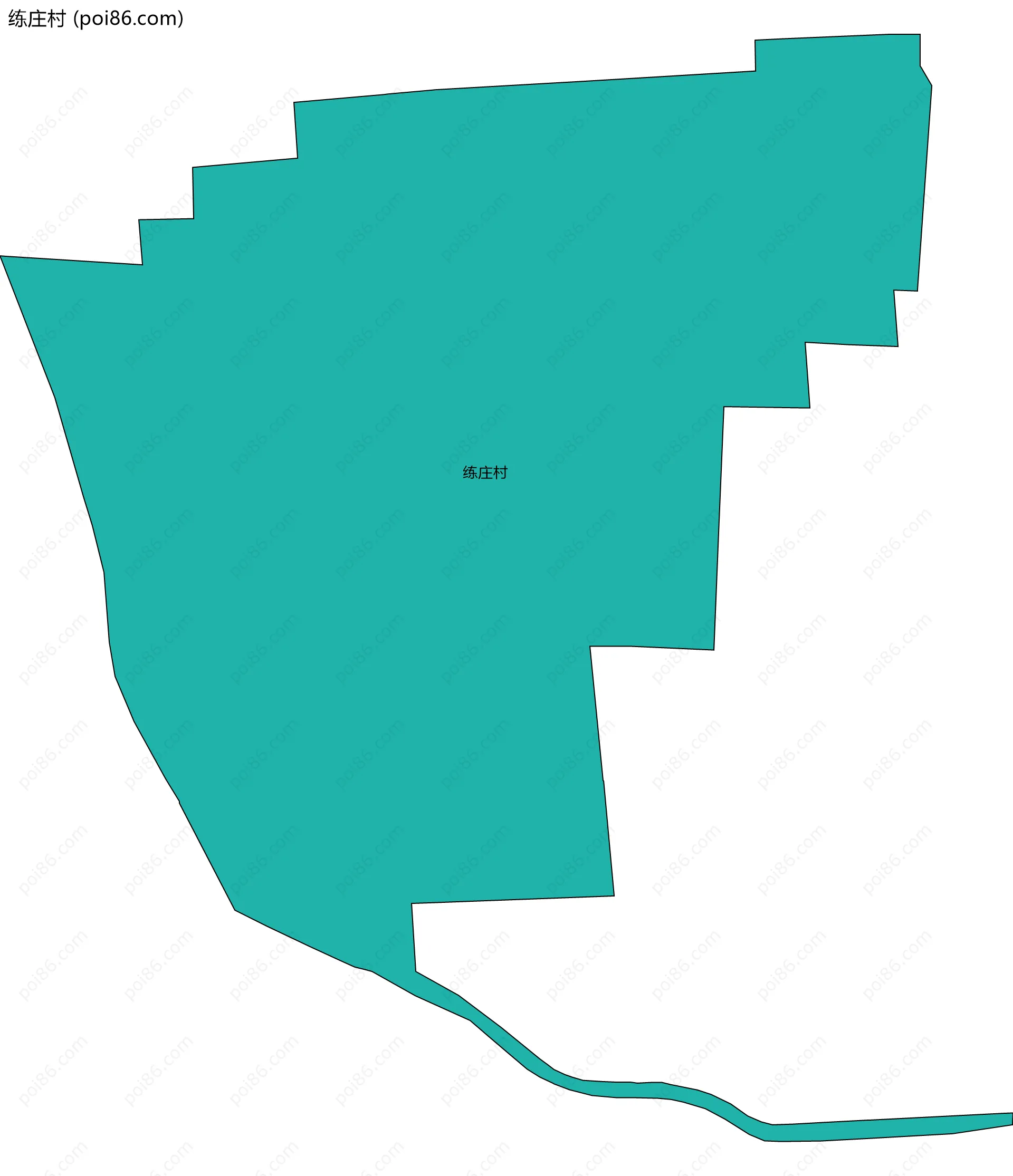 练庄村边界地图