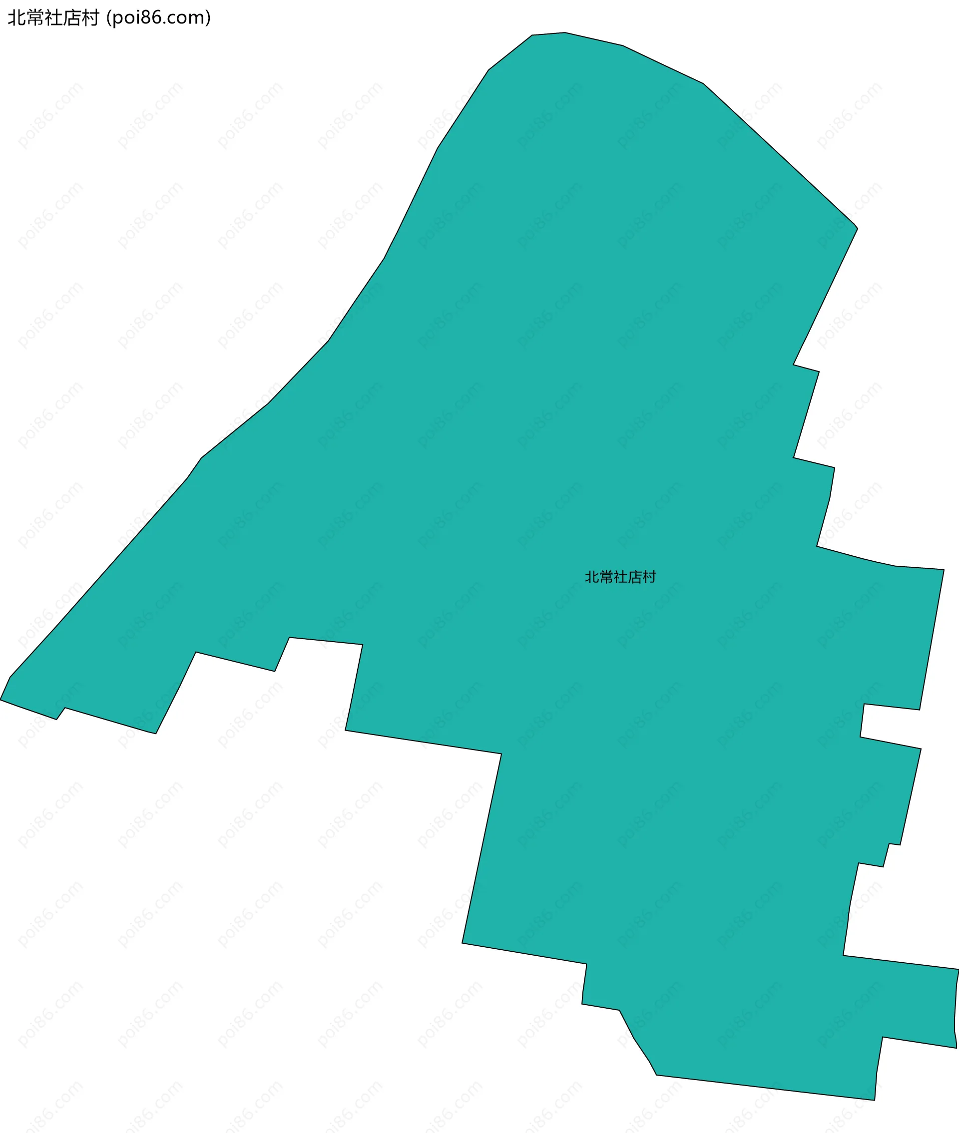 北常社店村边界地图