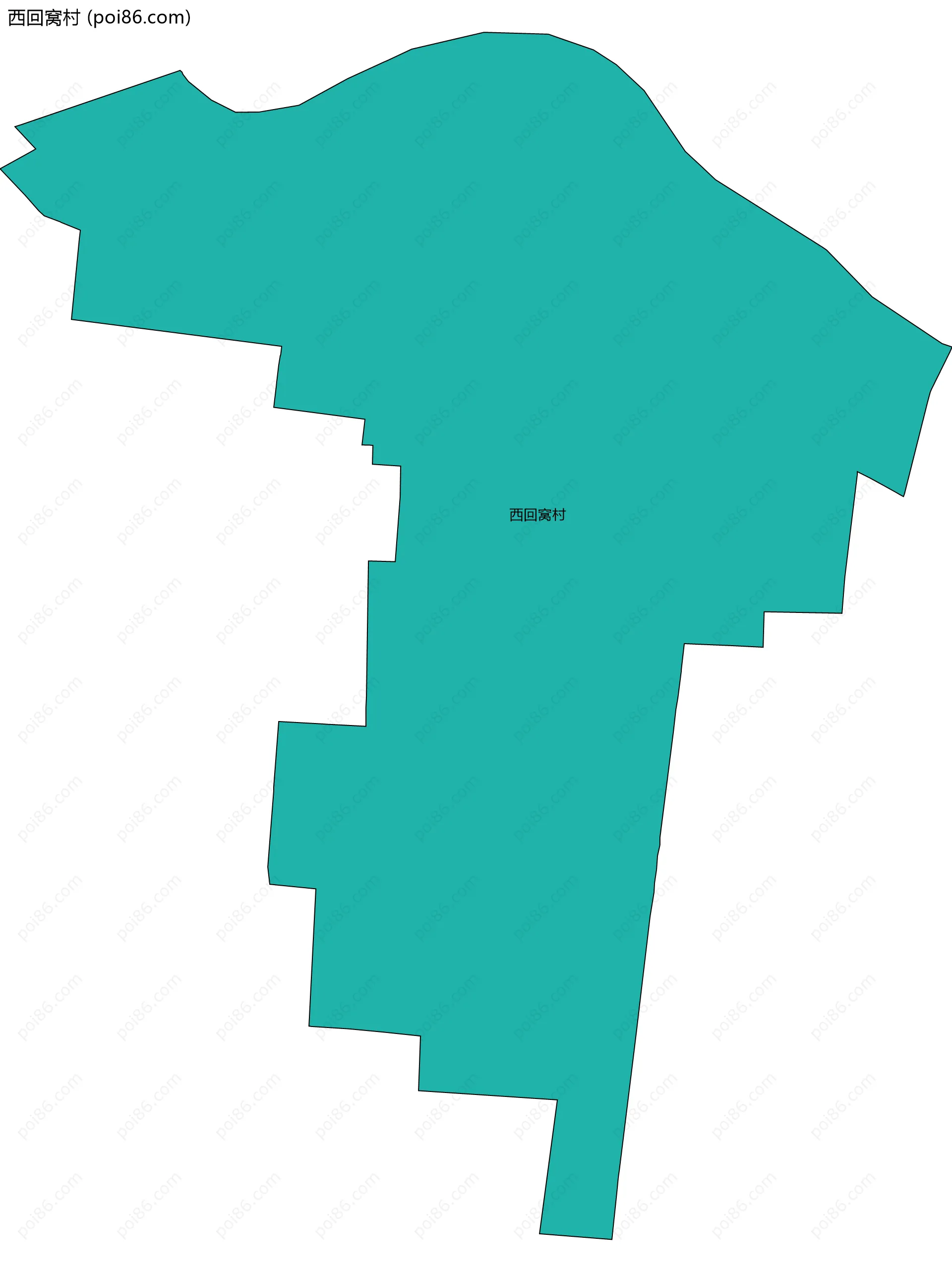 西回窝村边界地图