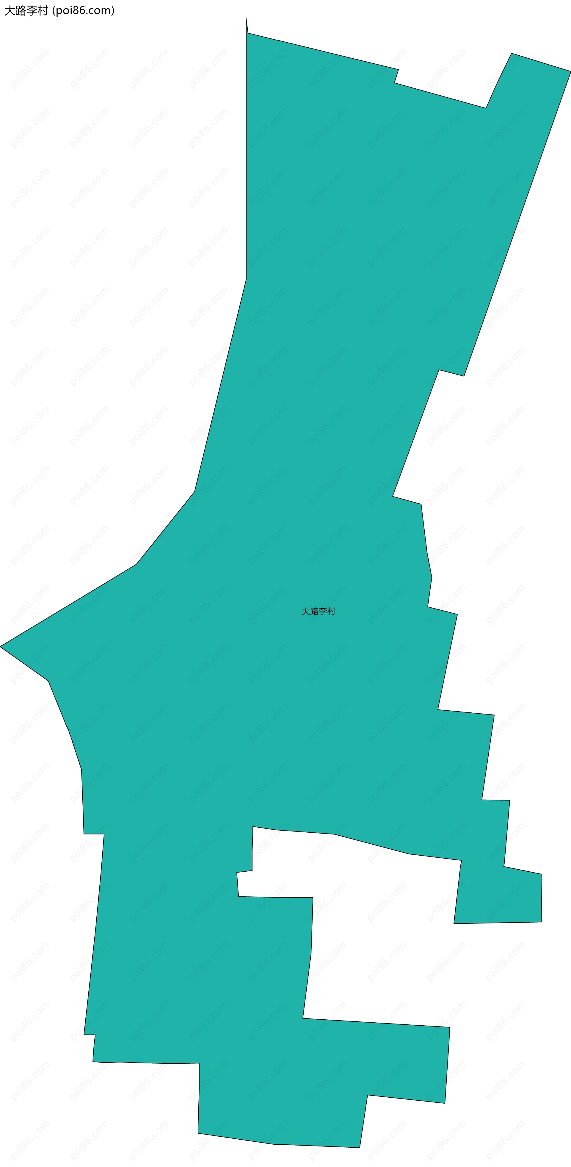 大路李村边界地图