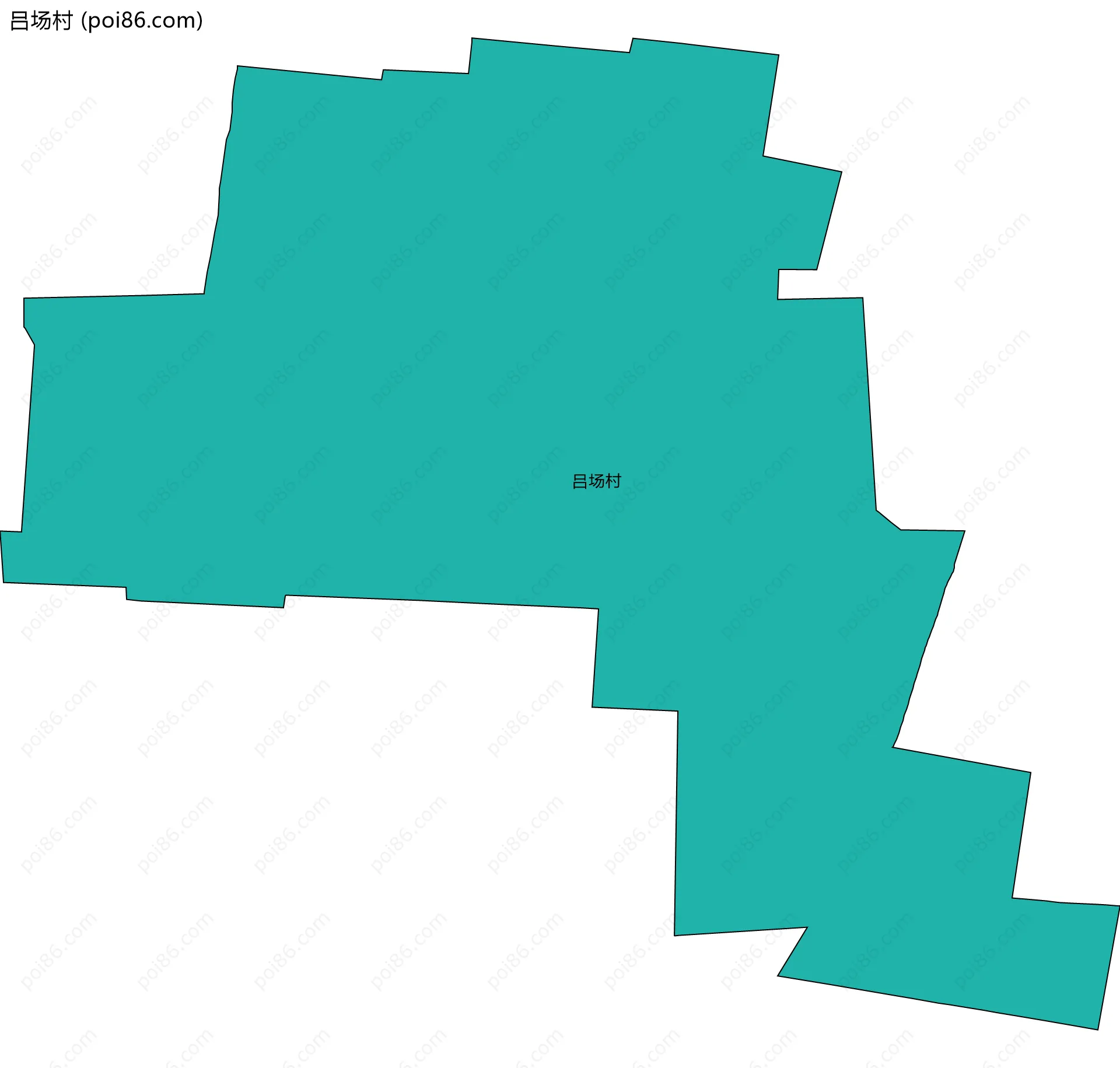 吕场村边界地图