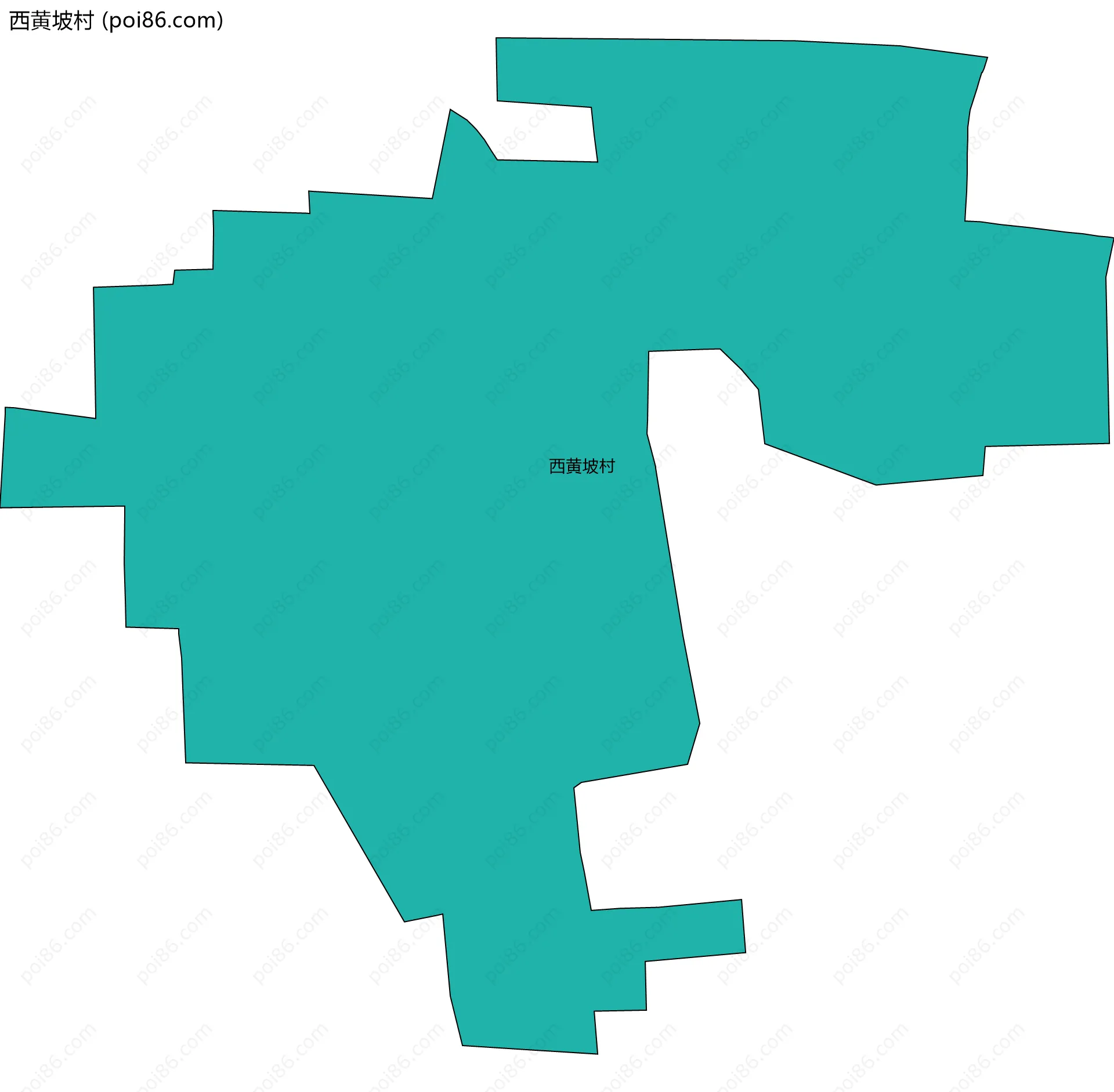 西黄坡村边界地图