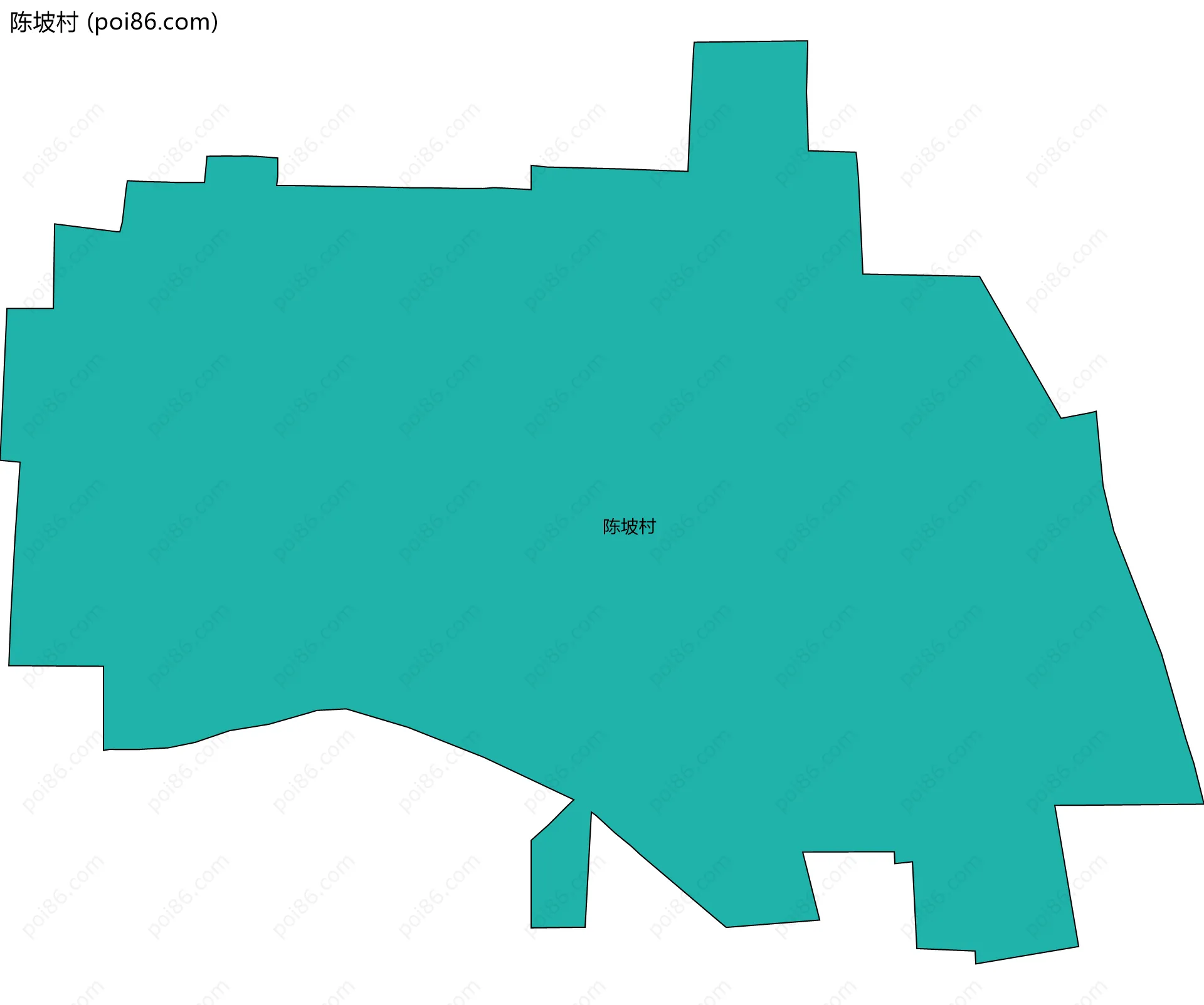 陈坡村边界地图