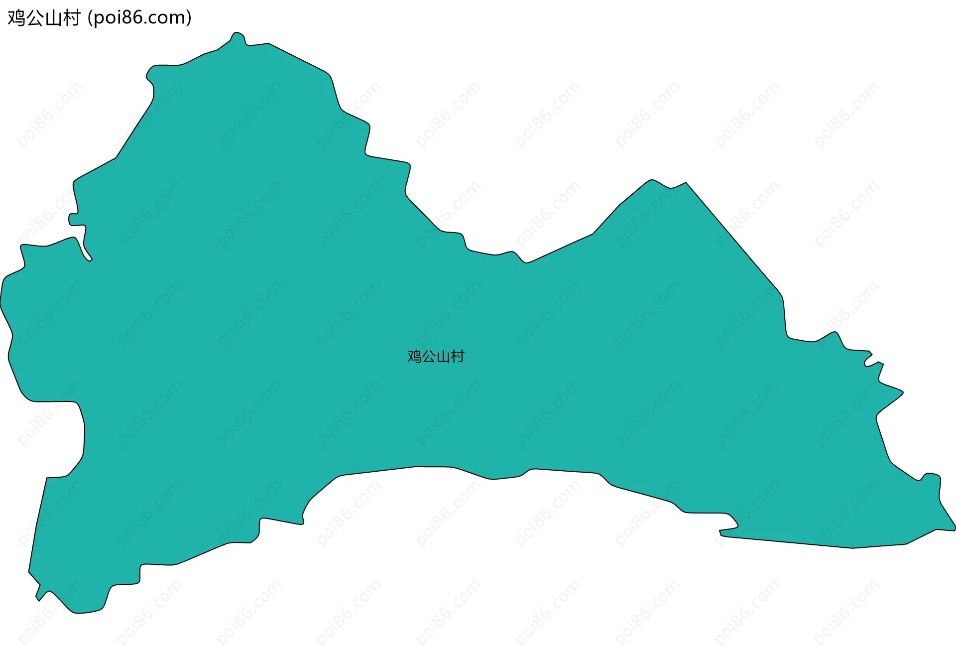 鸡公山村边界地图