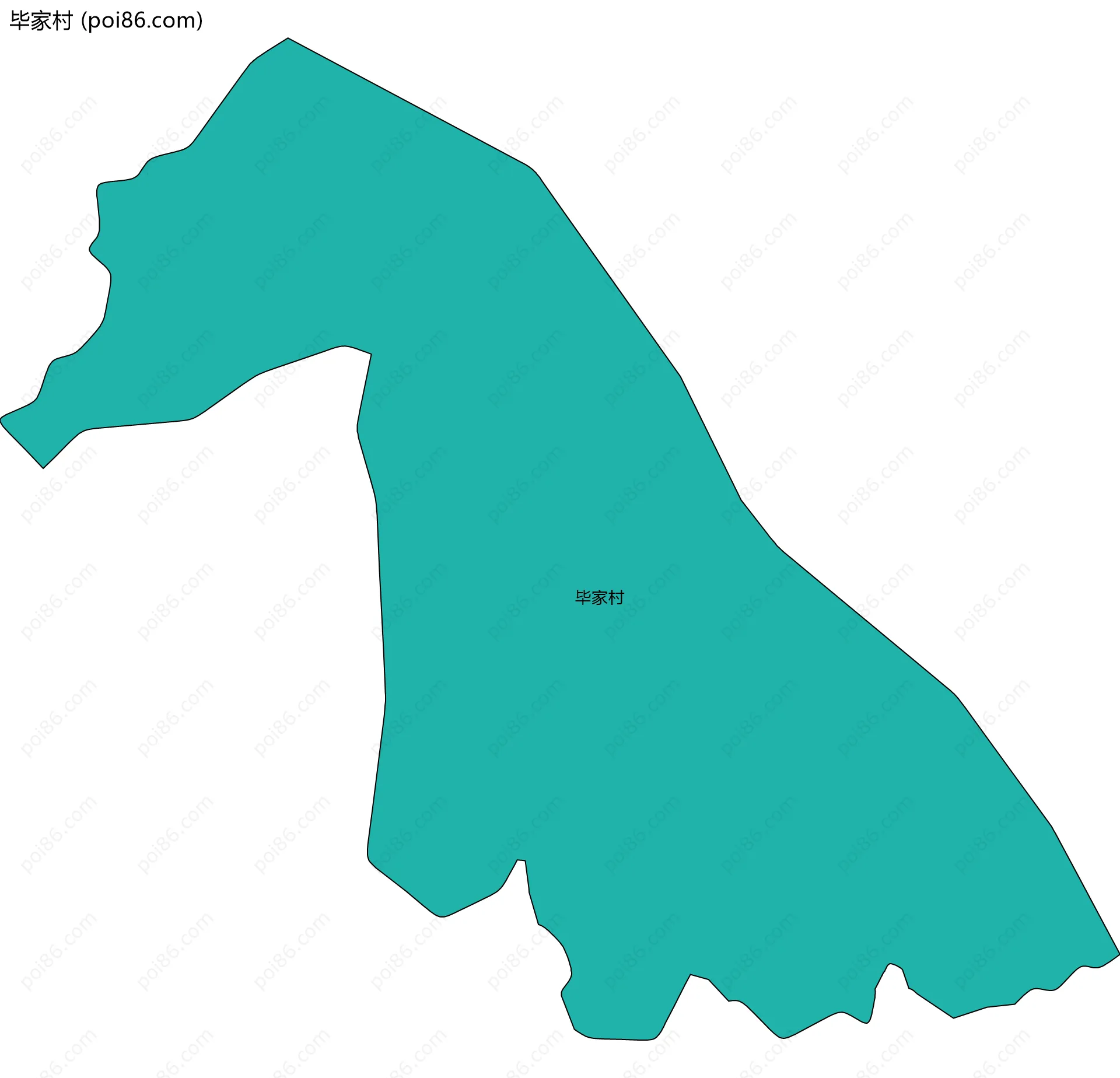 毕家村边界地图