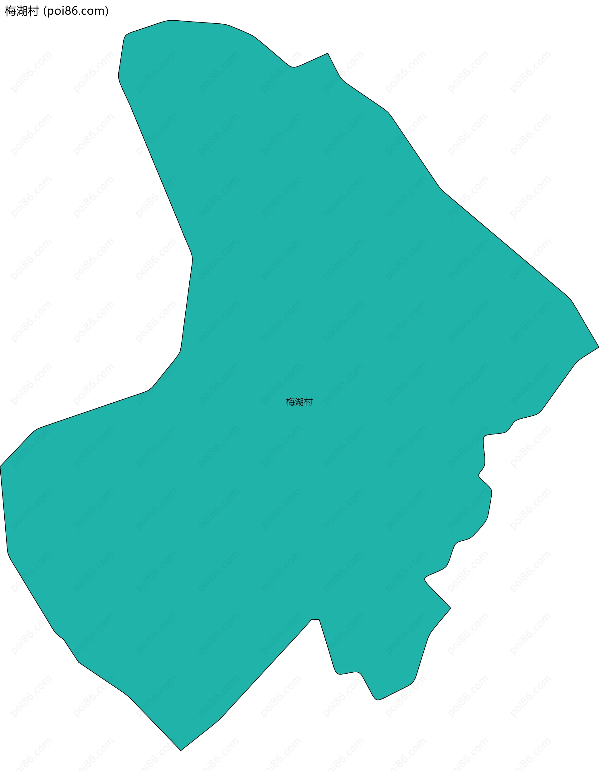 梅湖村边界地图