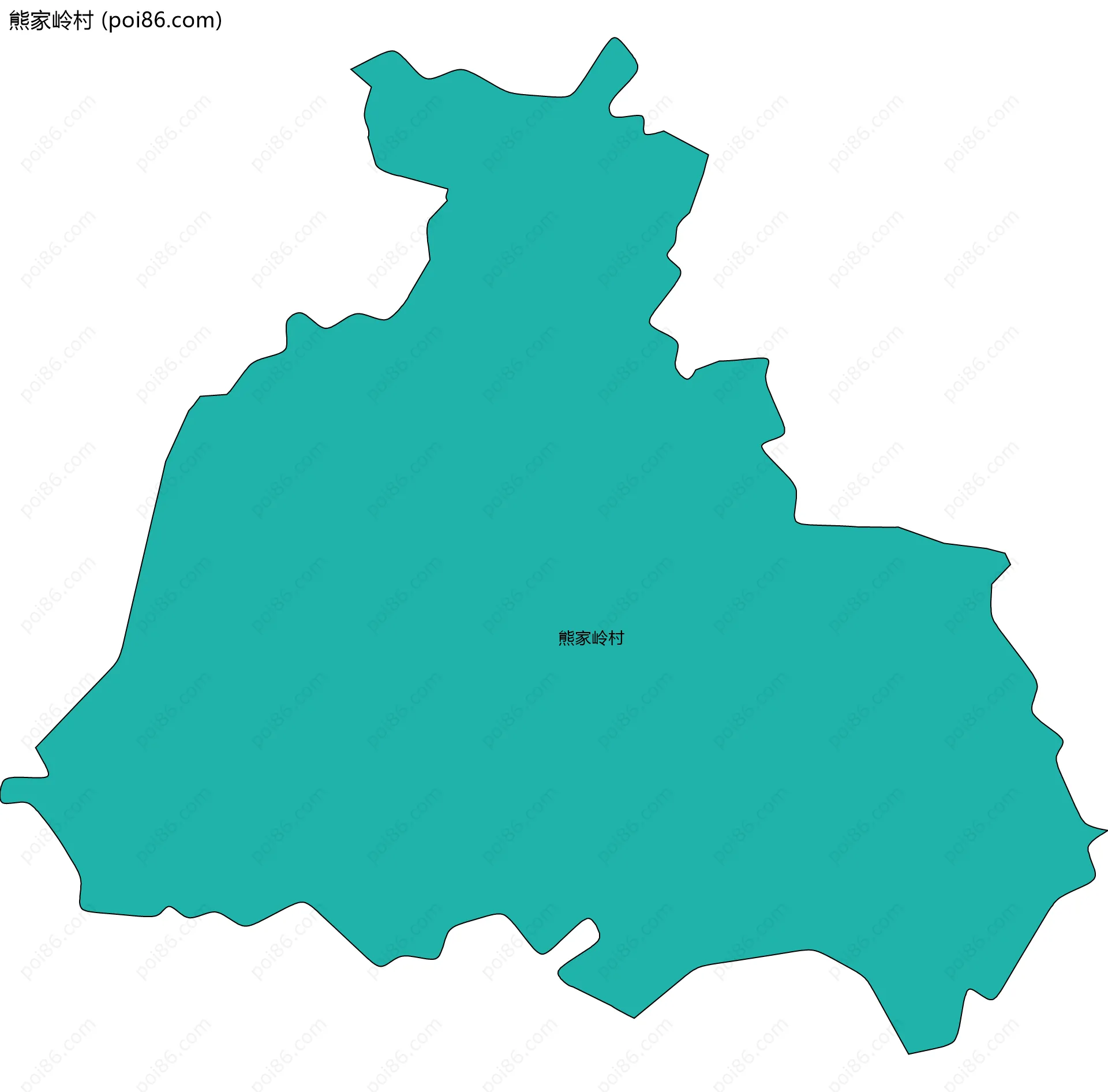 熊家岭村边界地图