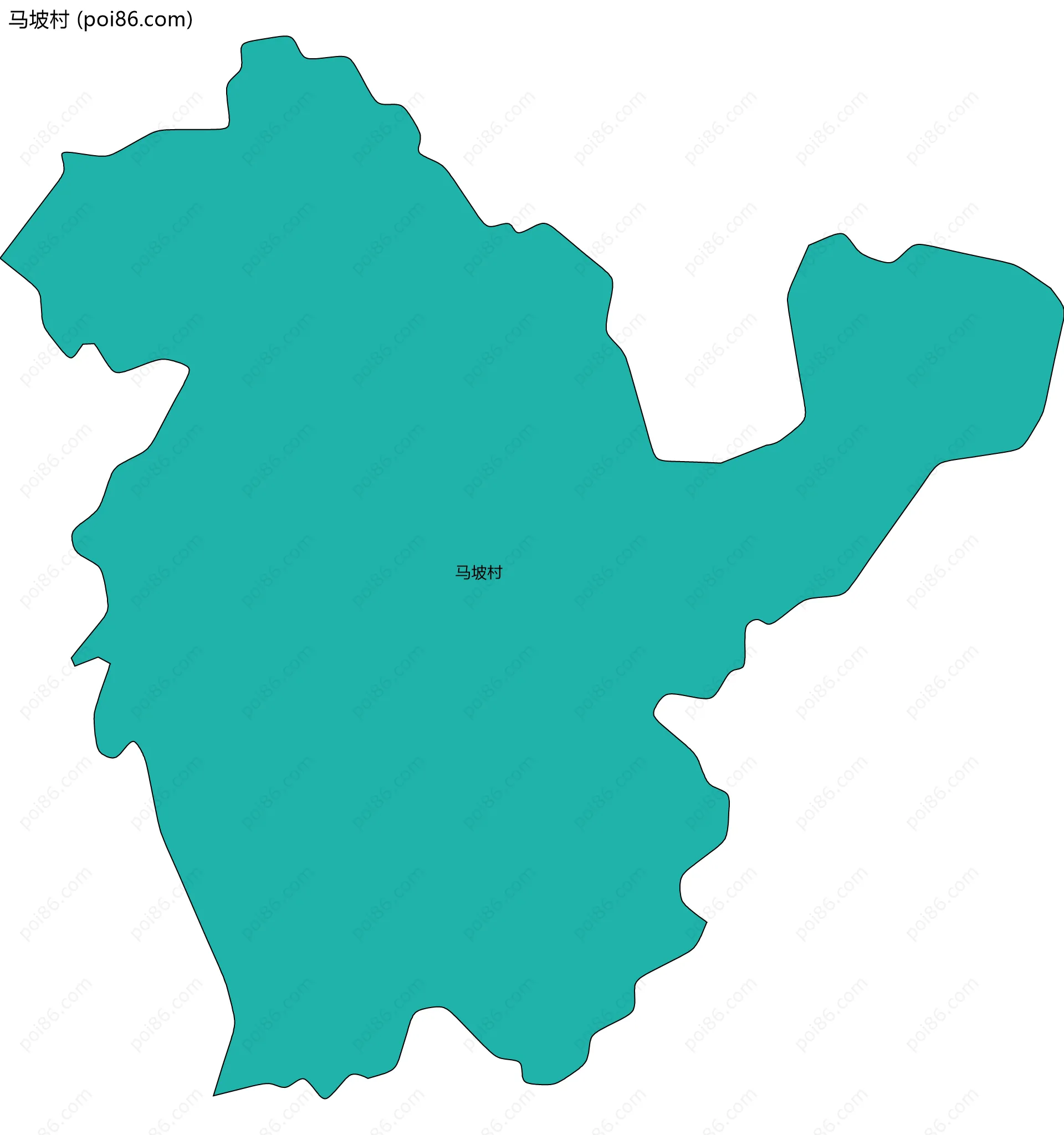 马坡村边界地图