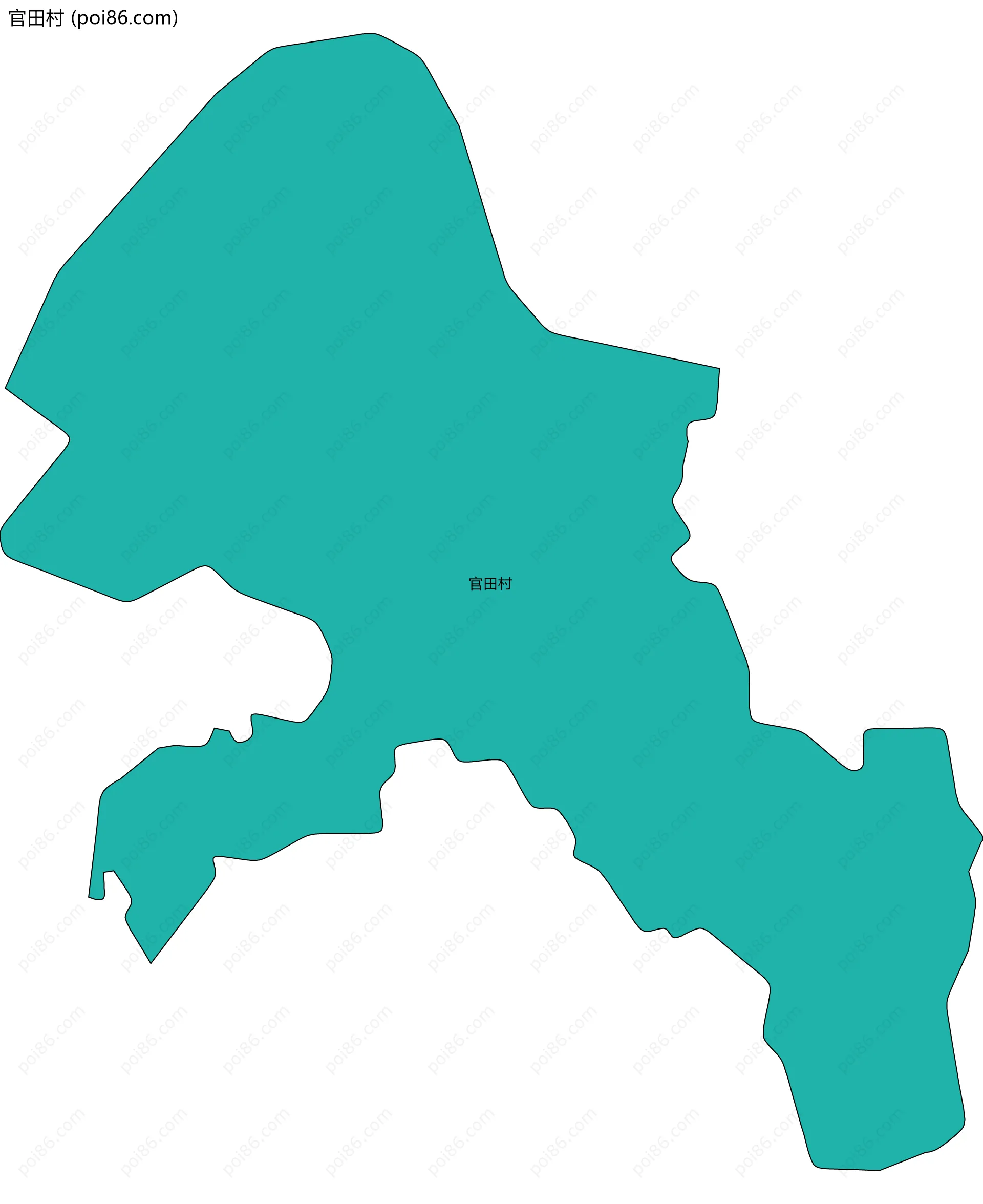 官田村边界地图