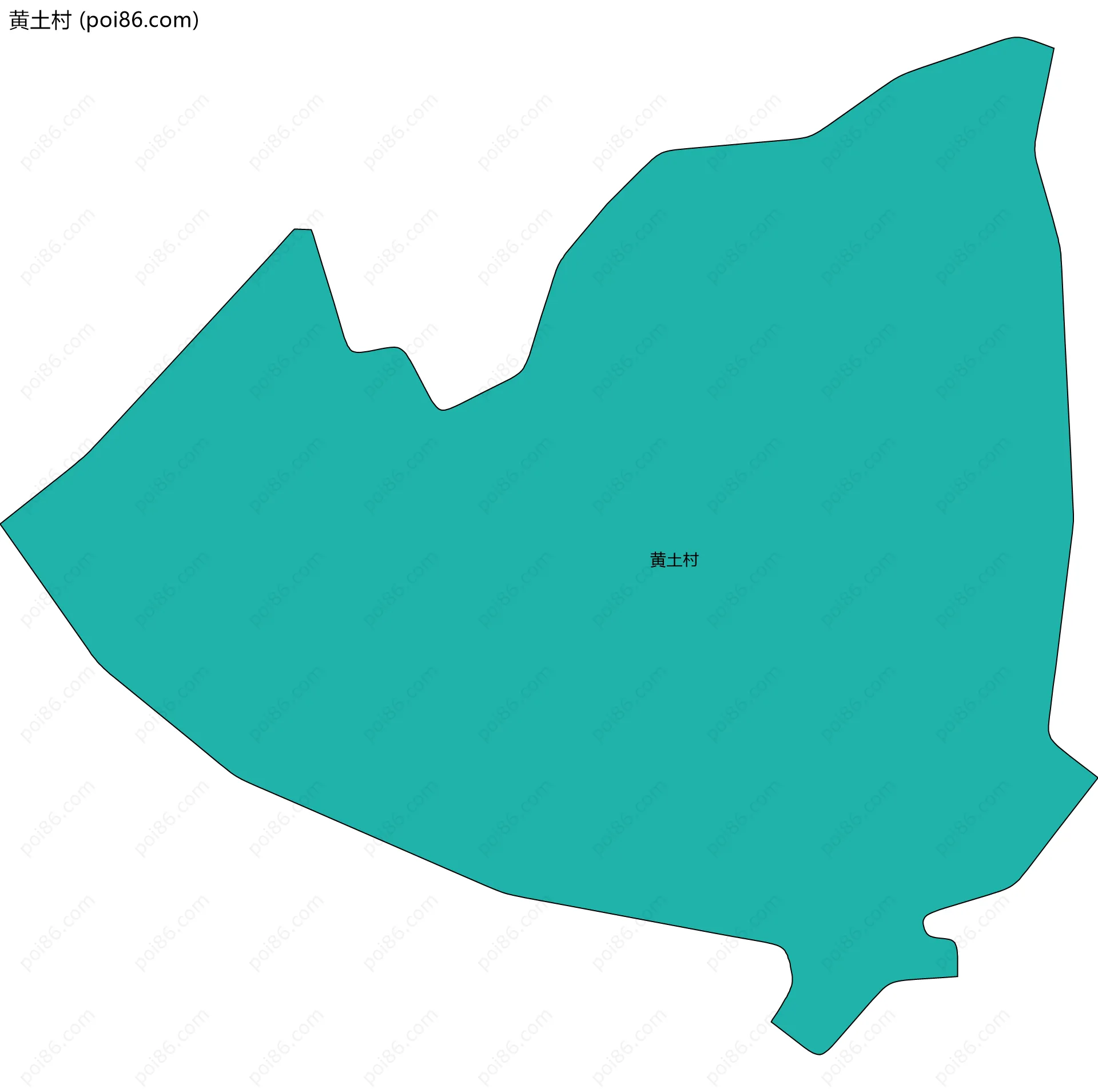 黄土村边界地图