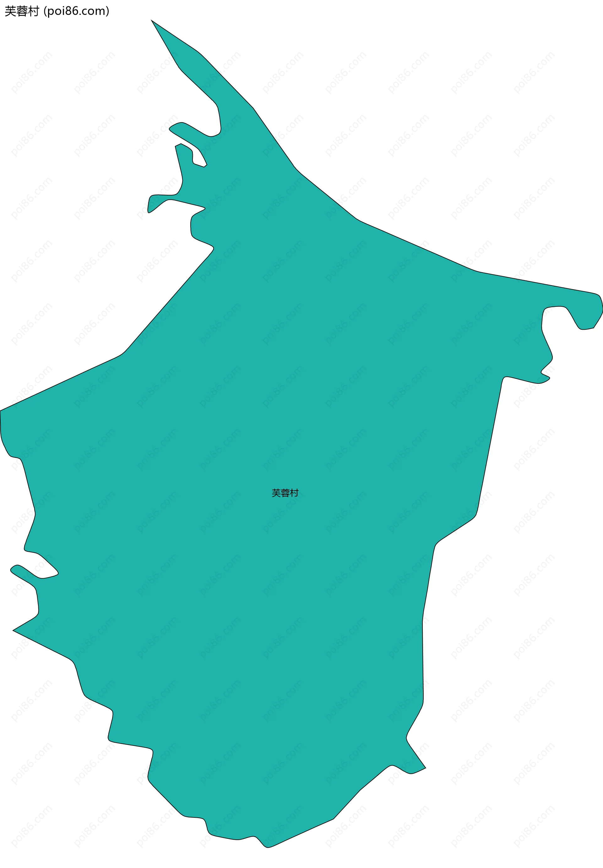 芙蓉村边界地图