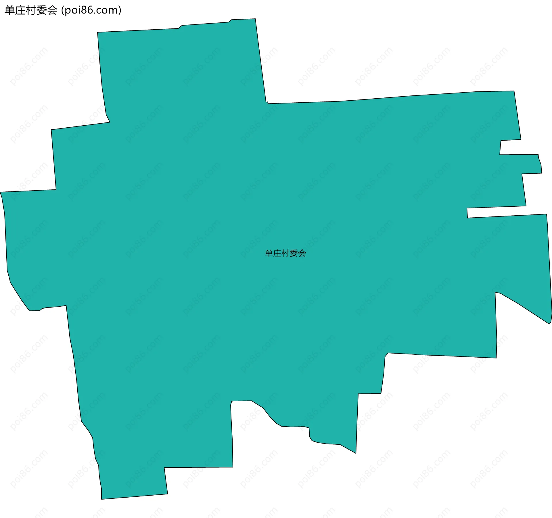 单庄村委会边界地图