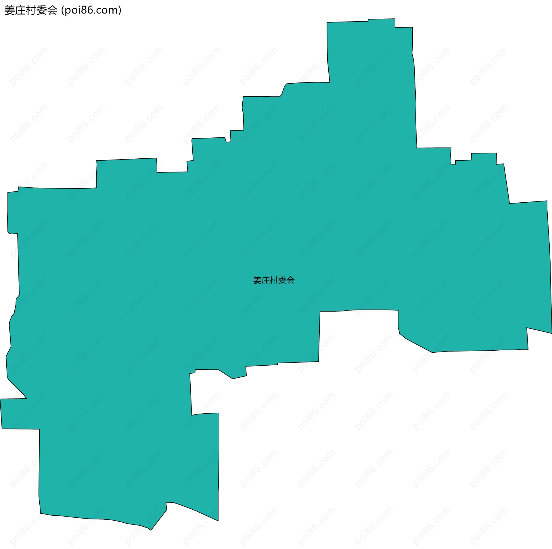 姜庄村委会边界地图