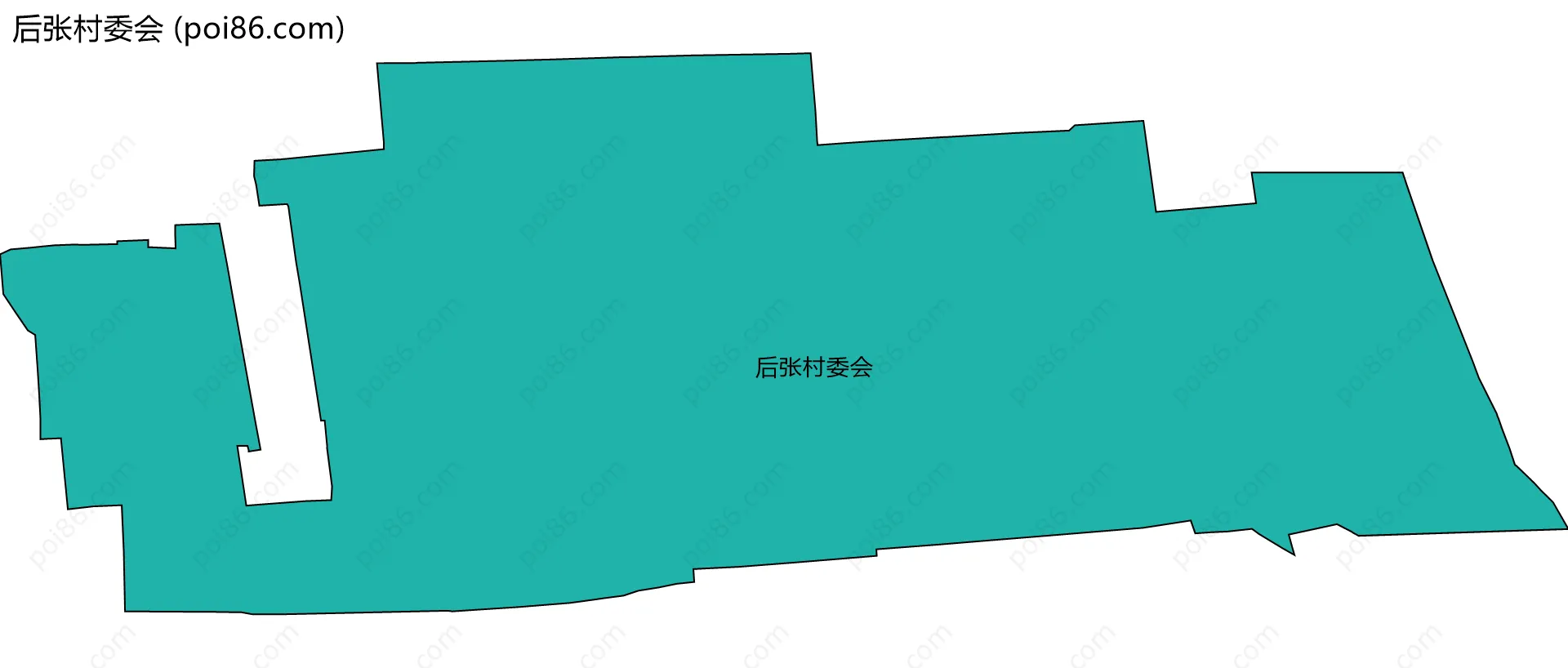 后张村委会边界地图
