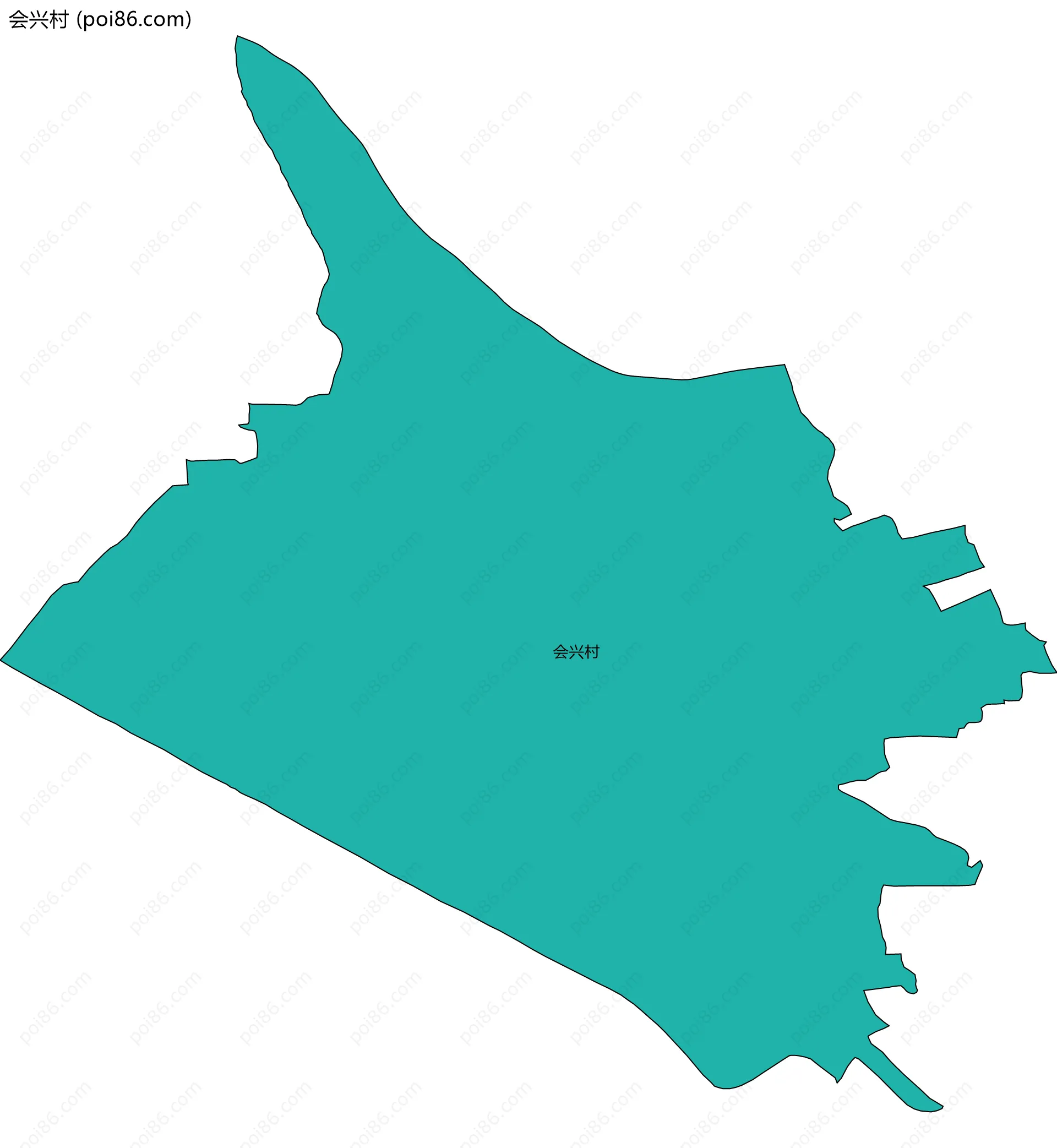 会兴村边界地图