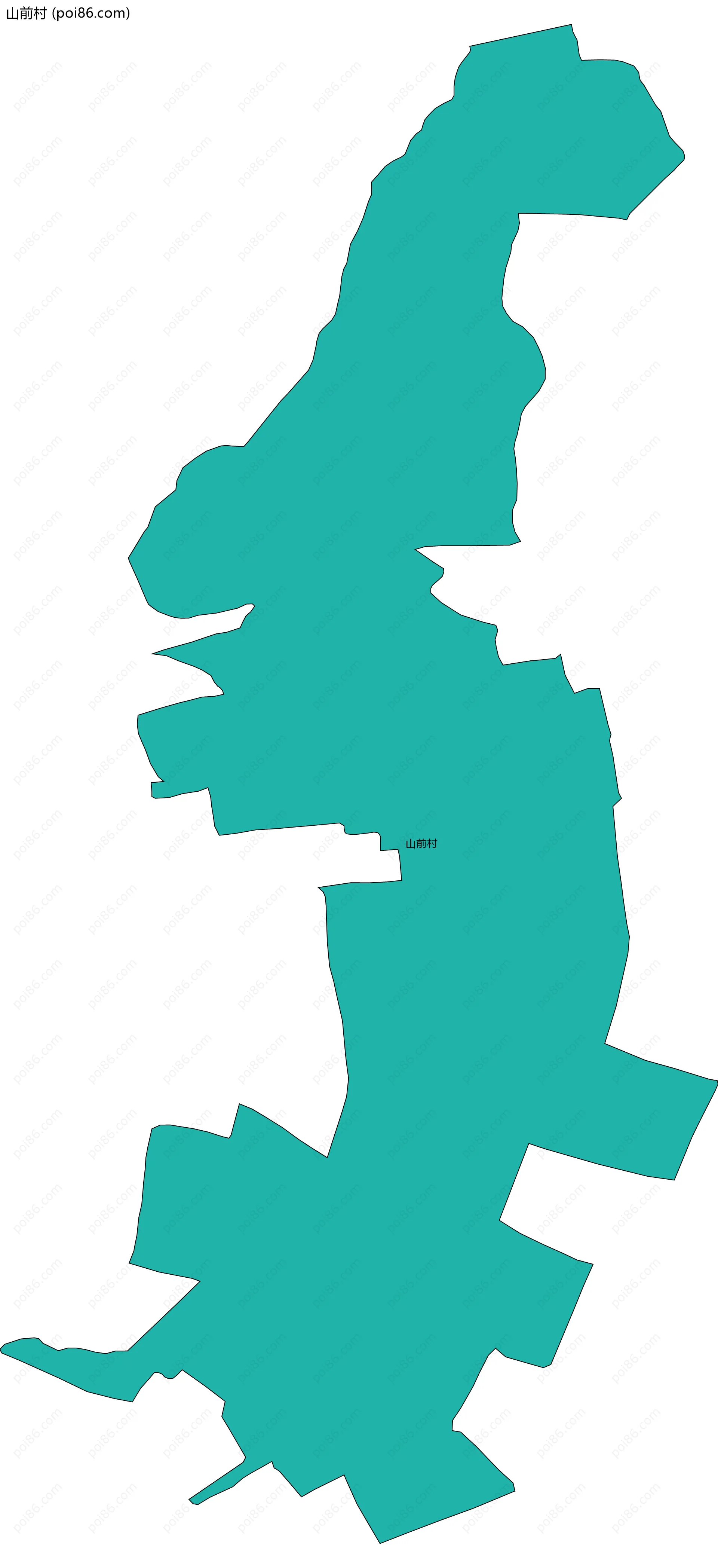 山前村边界地图