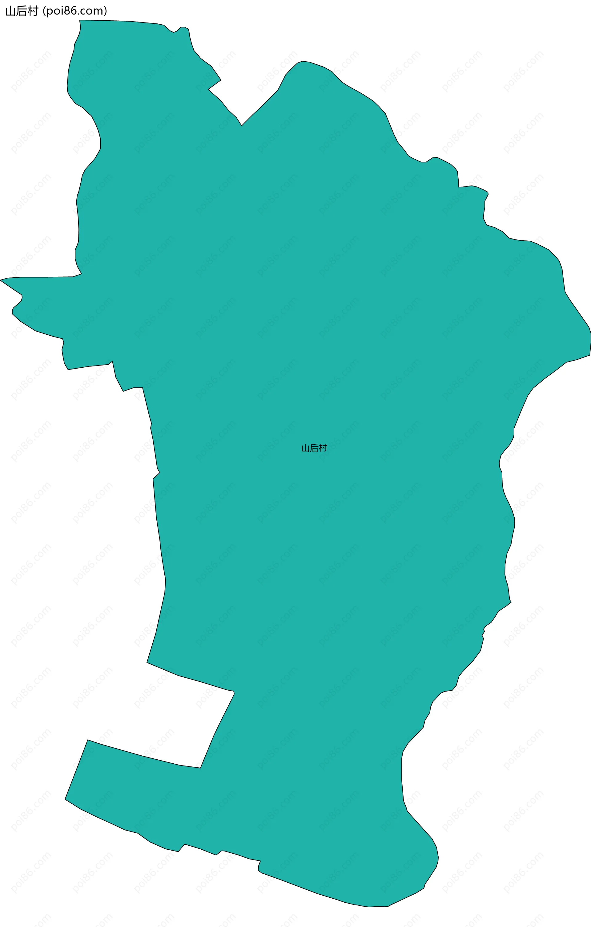 山后村边界地图