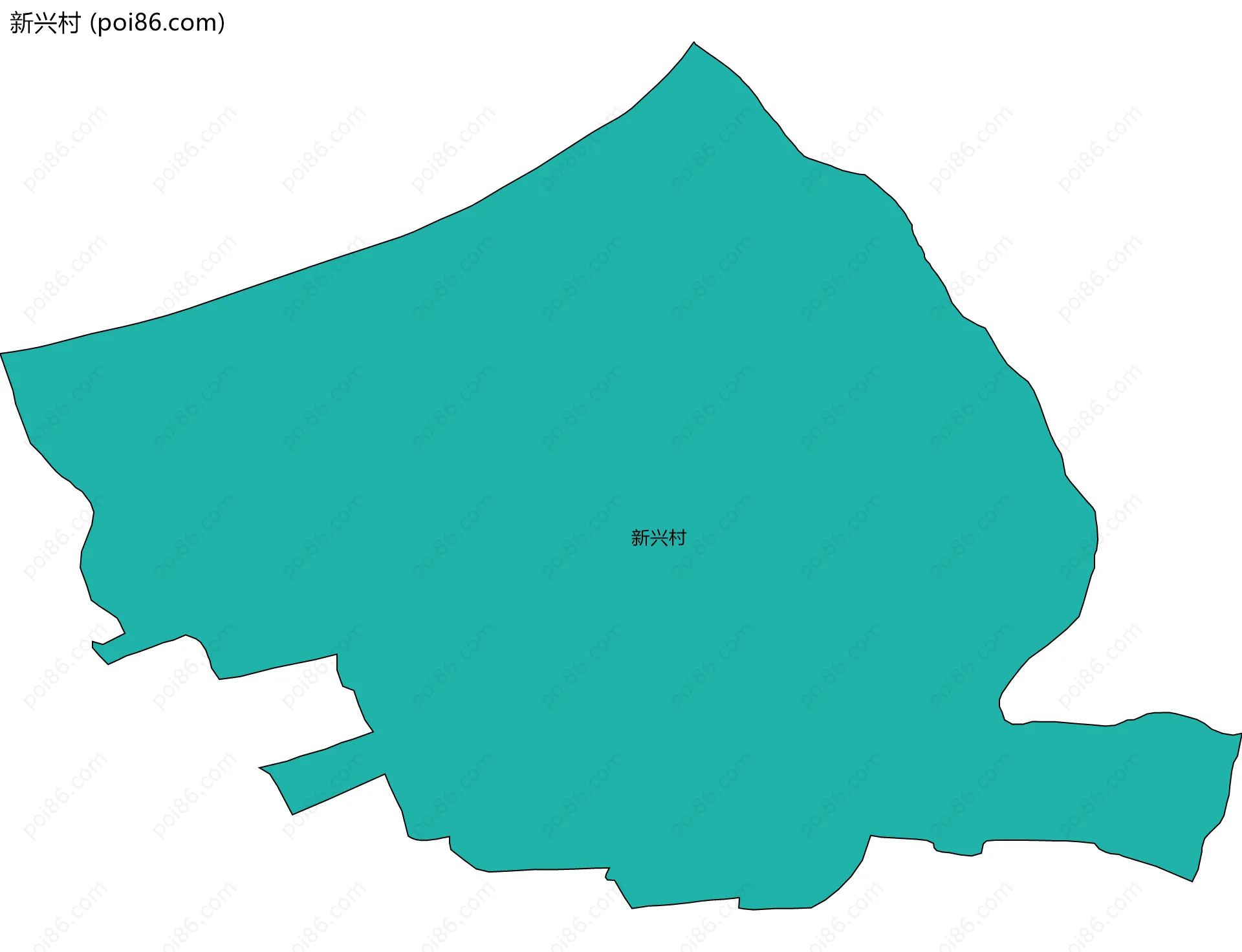新兴村边界地图