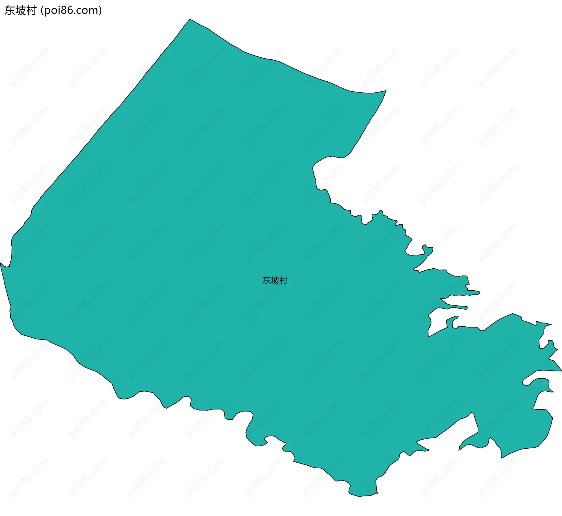 东坡村边界地图