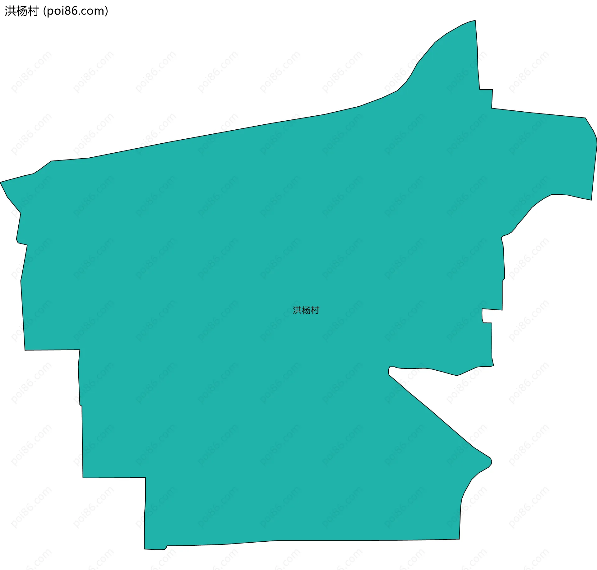洪杨村边界地图