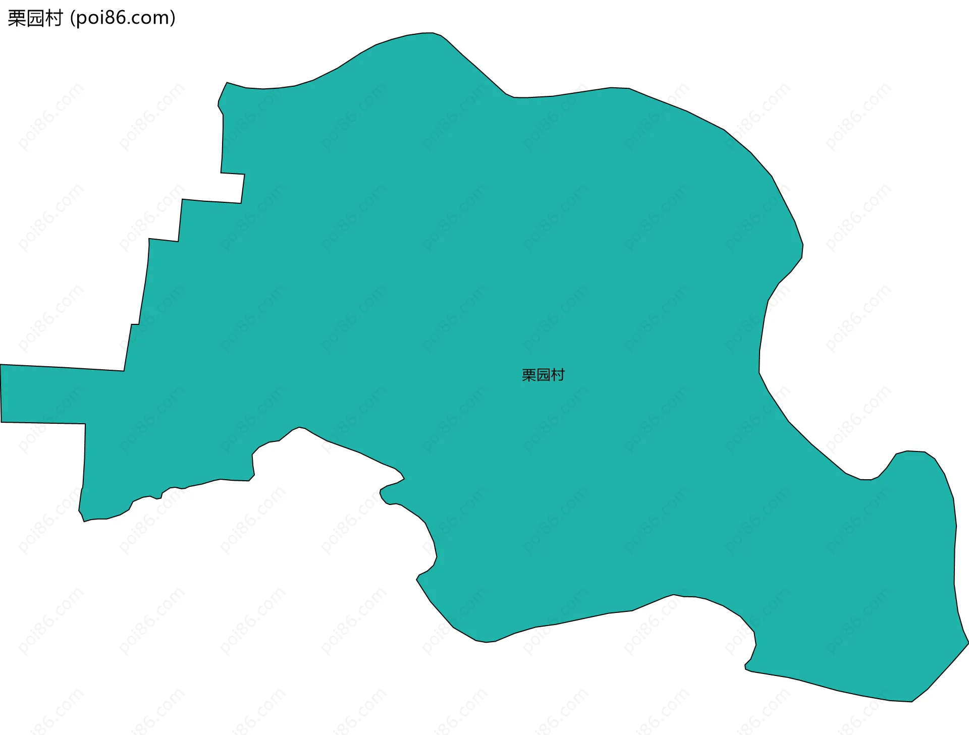 栗园村边界地图