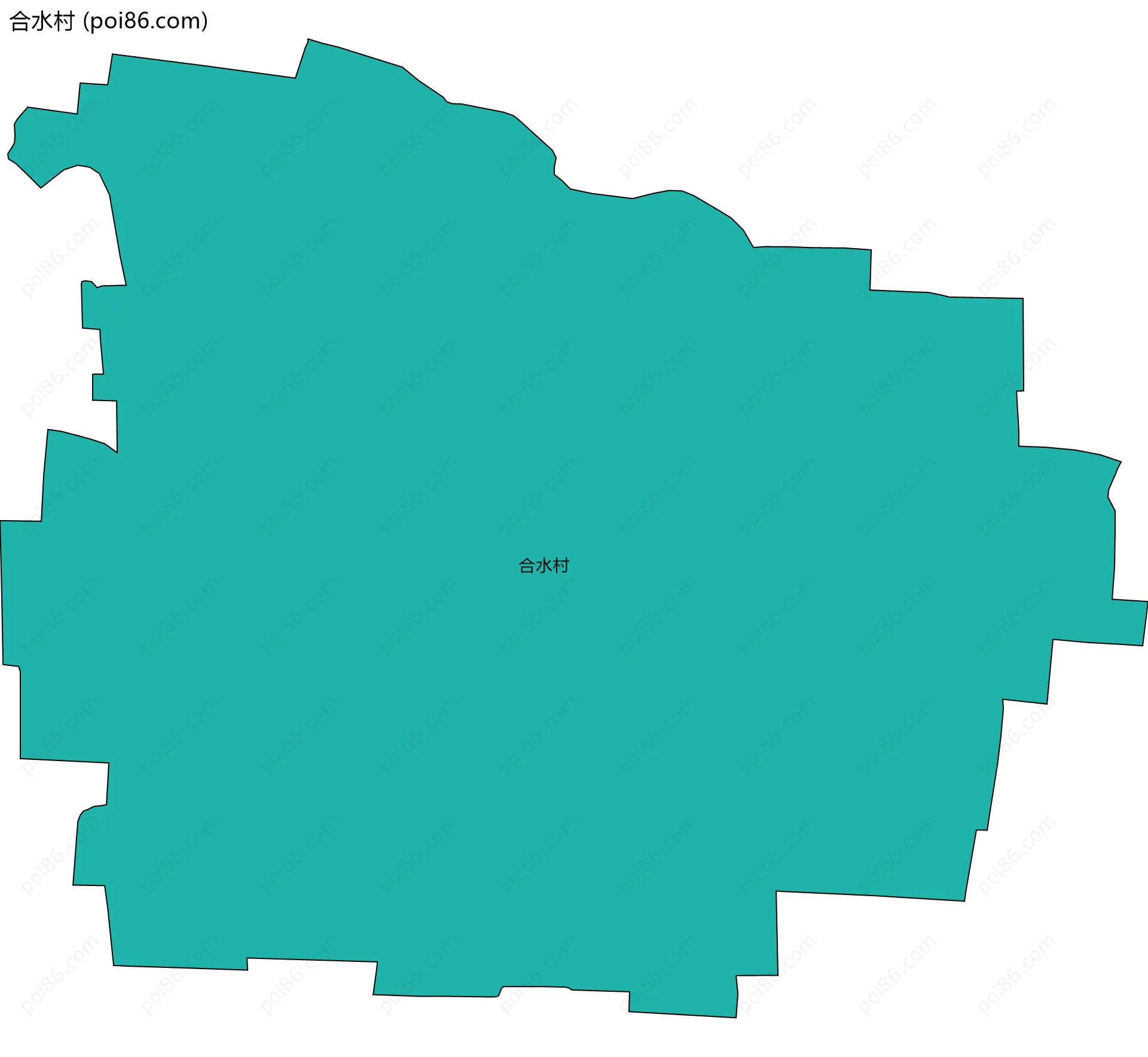 合水村边界地图