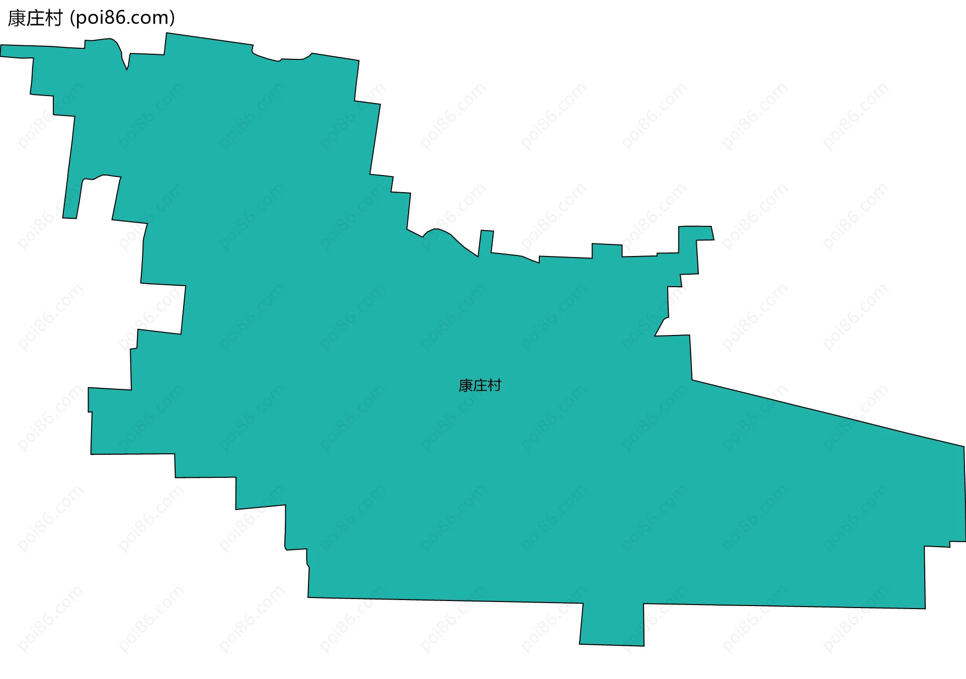 康庄村边界地图
