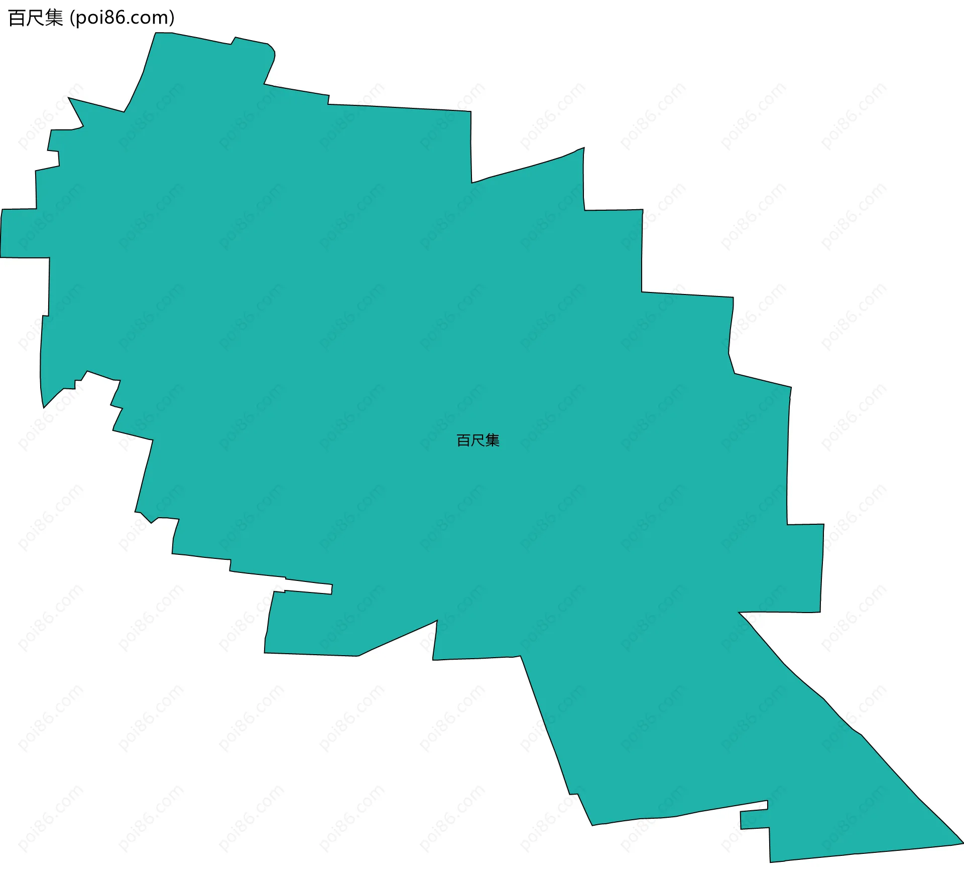 百尺集边界地图