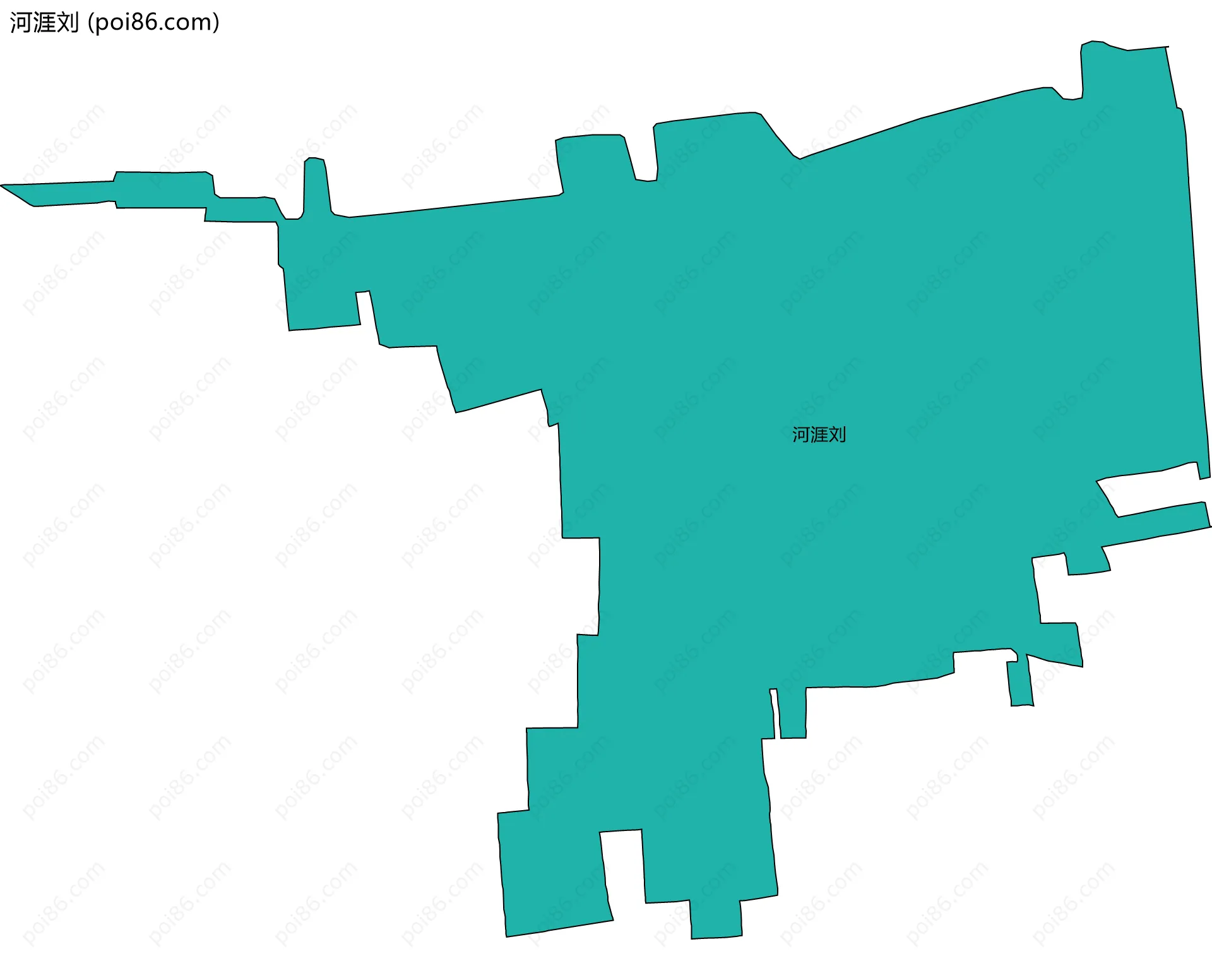 河涯刘边界地图