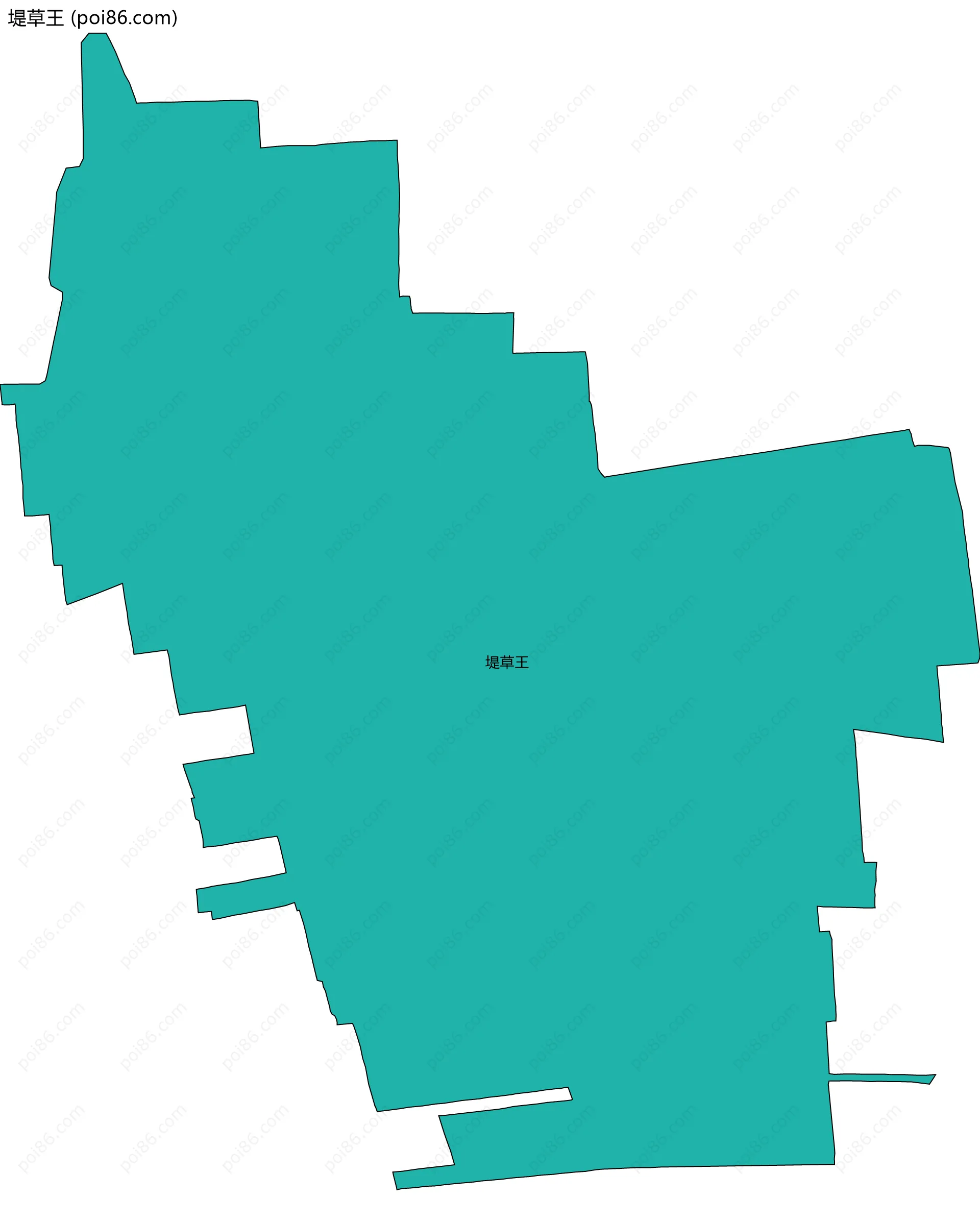 堤草王边界地图