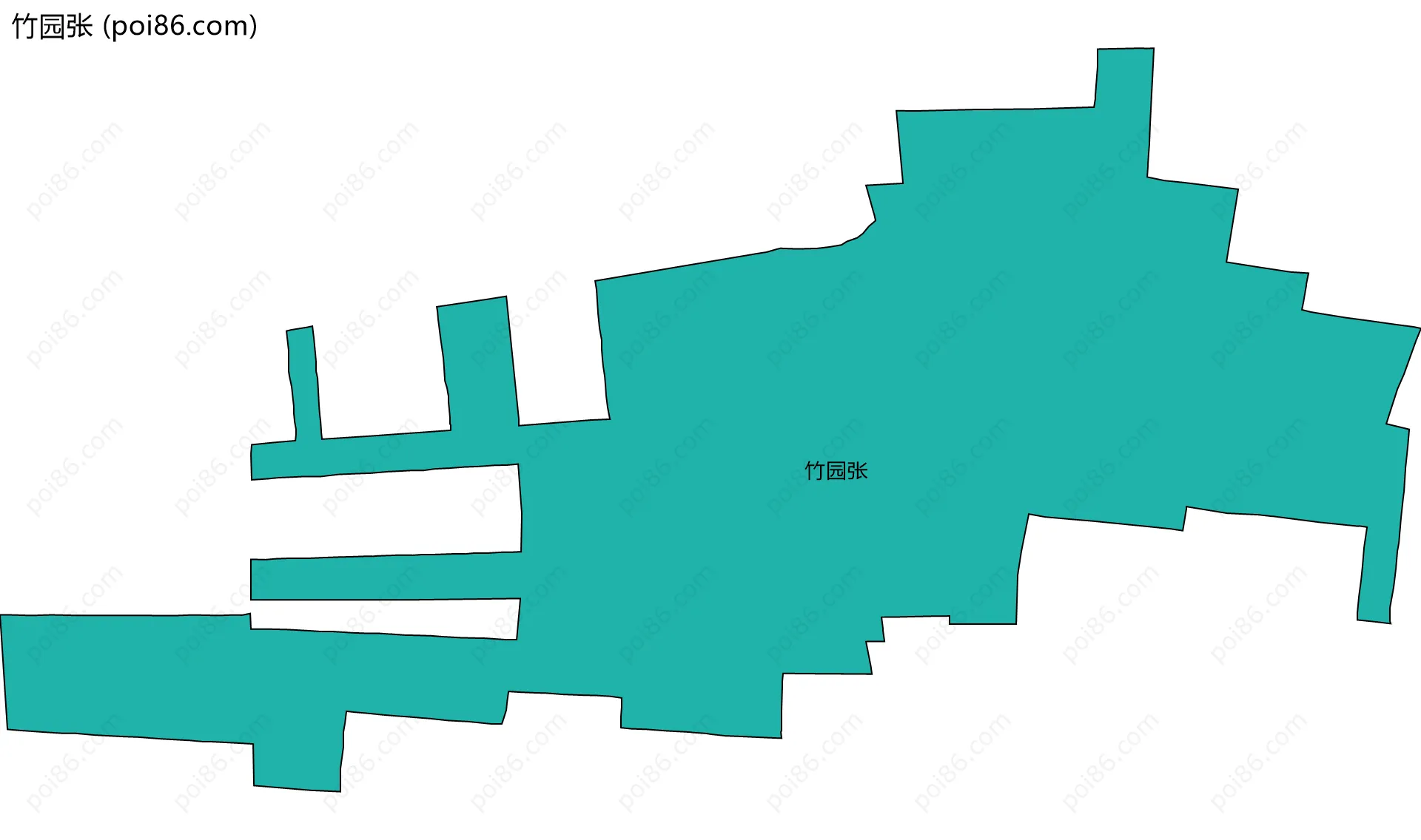 竹园张边界地图