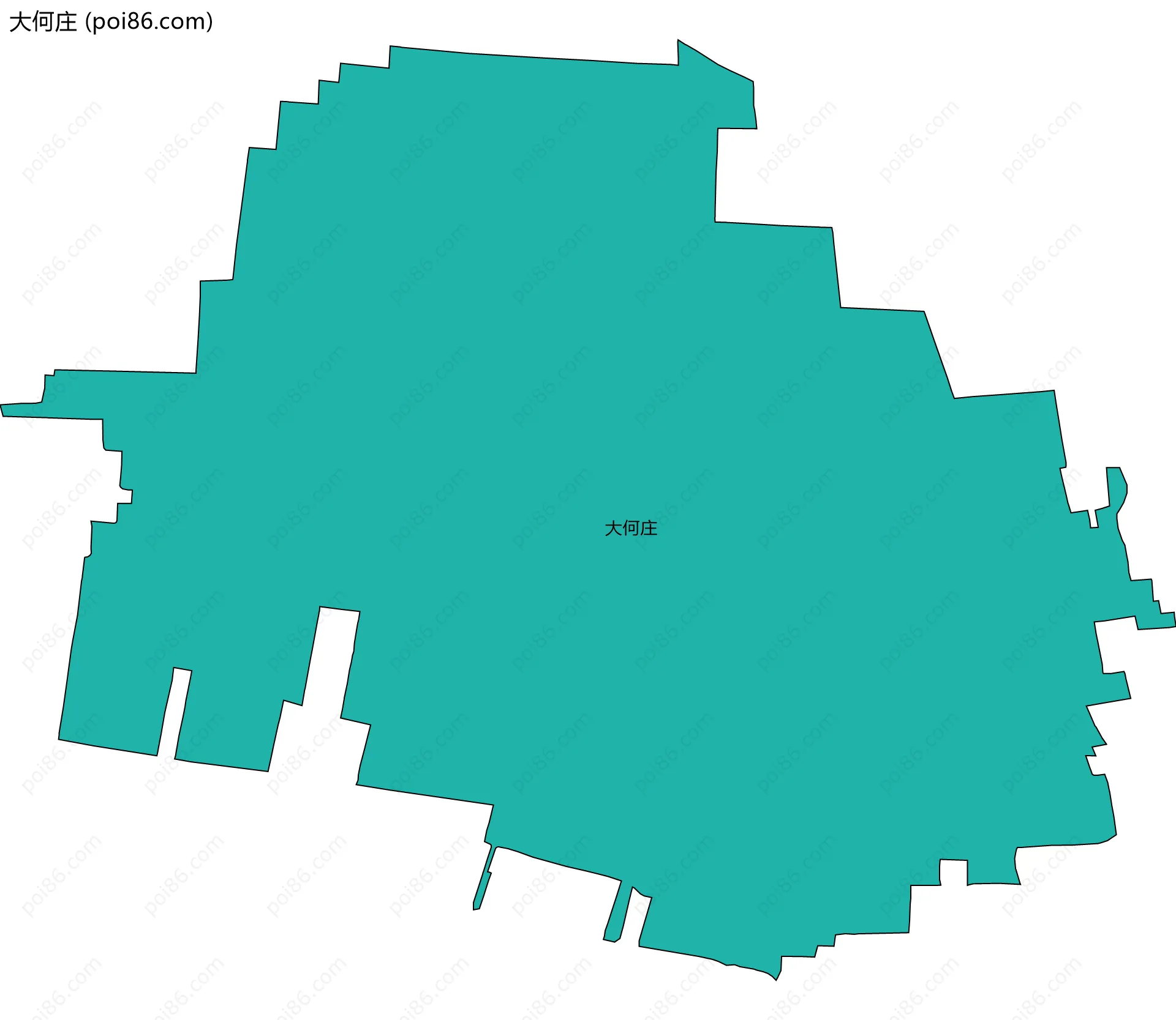 大何庄边界地图