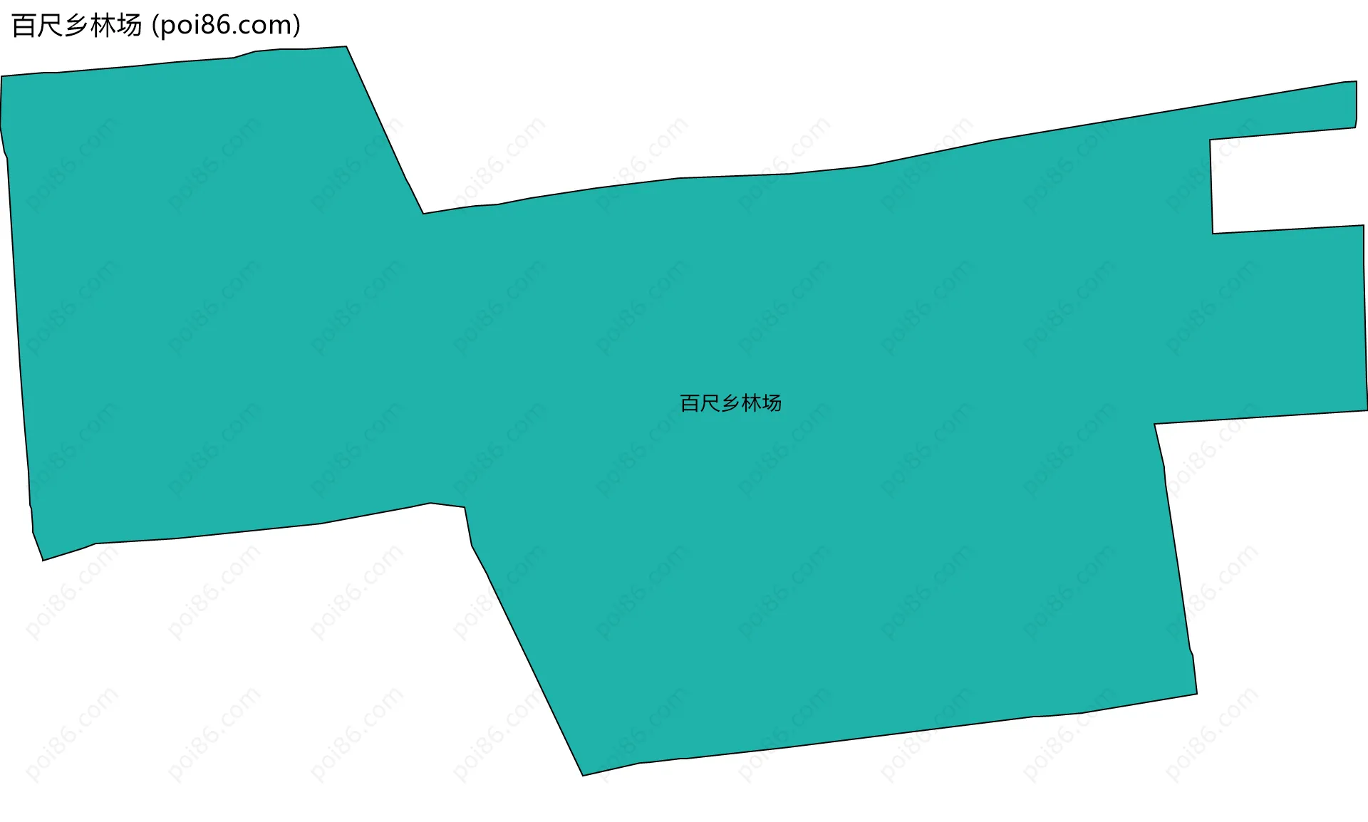 百尺乡林场边界地图