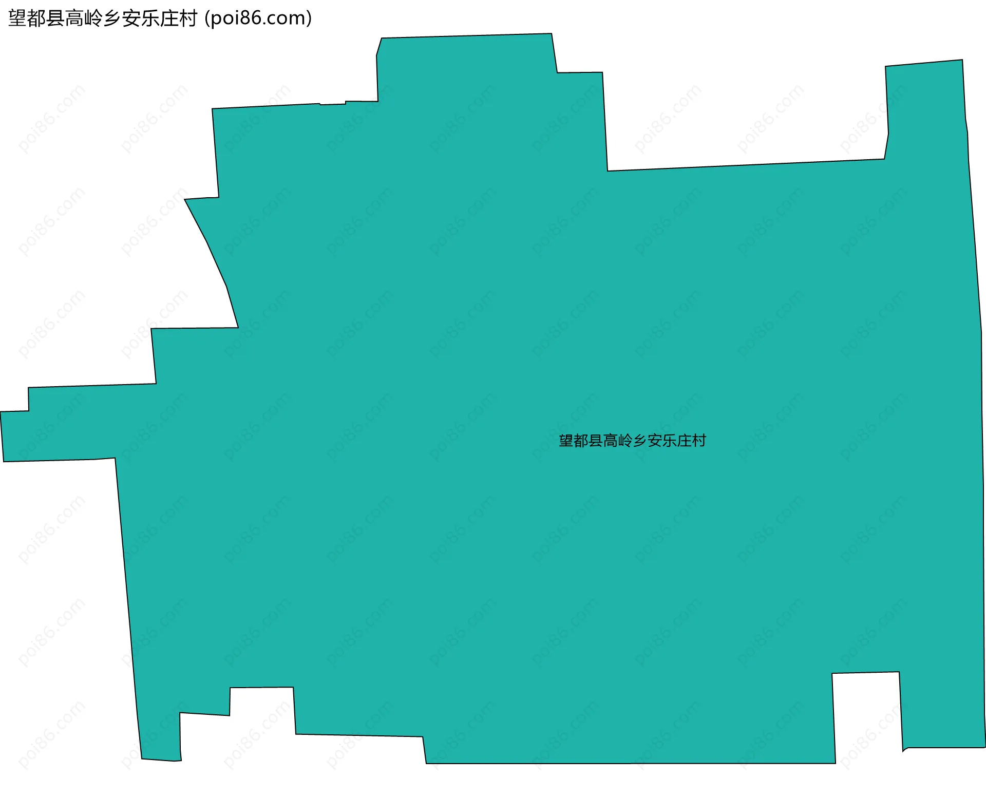 望都县高岭乡安乐庄村边界地图