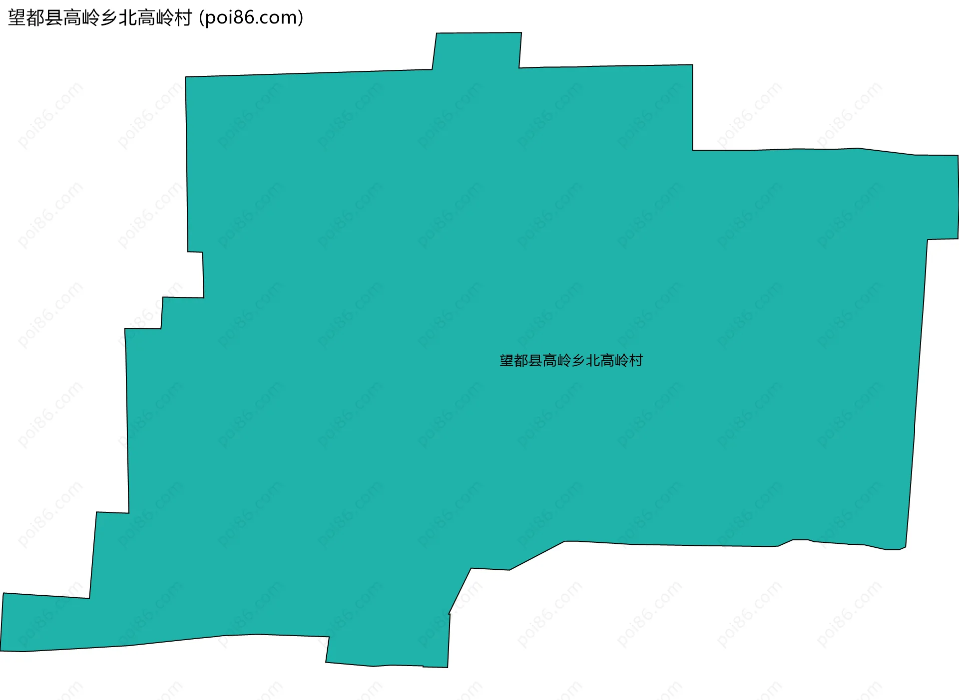 望都县高岭乡北高岭村边界地图