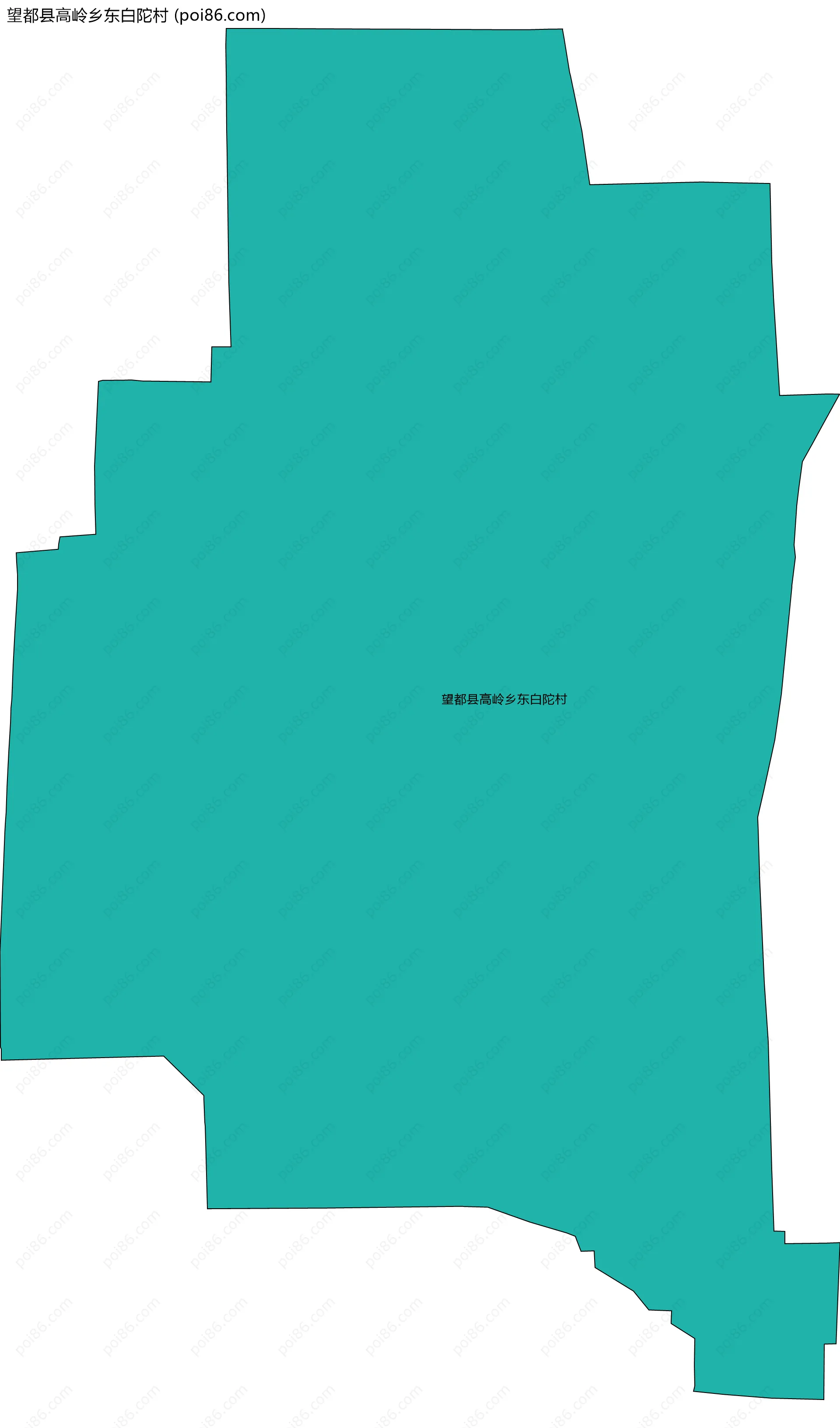 望都县高岭乡东白陀村边界地图