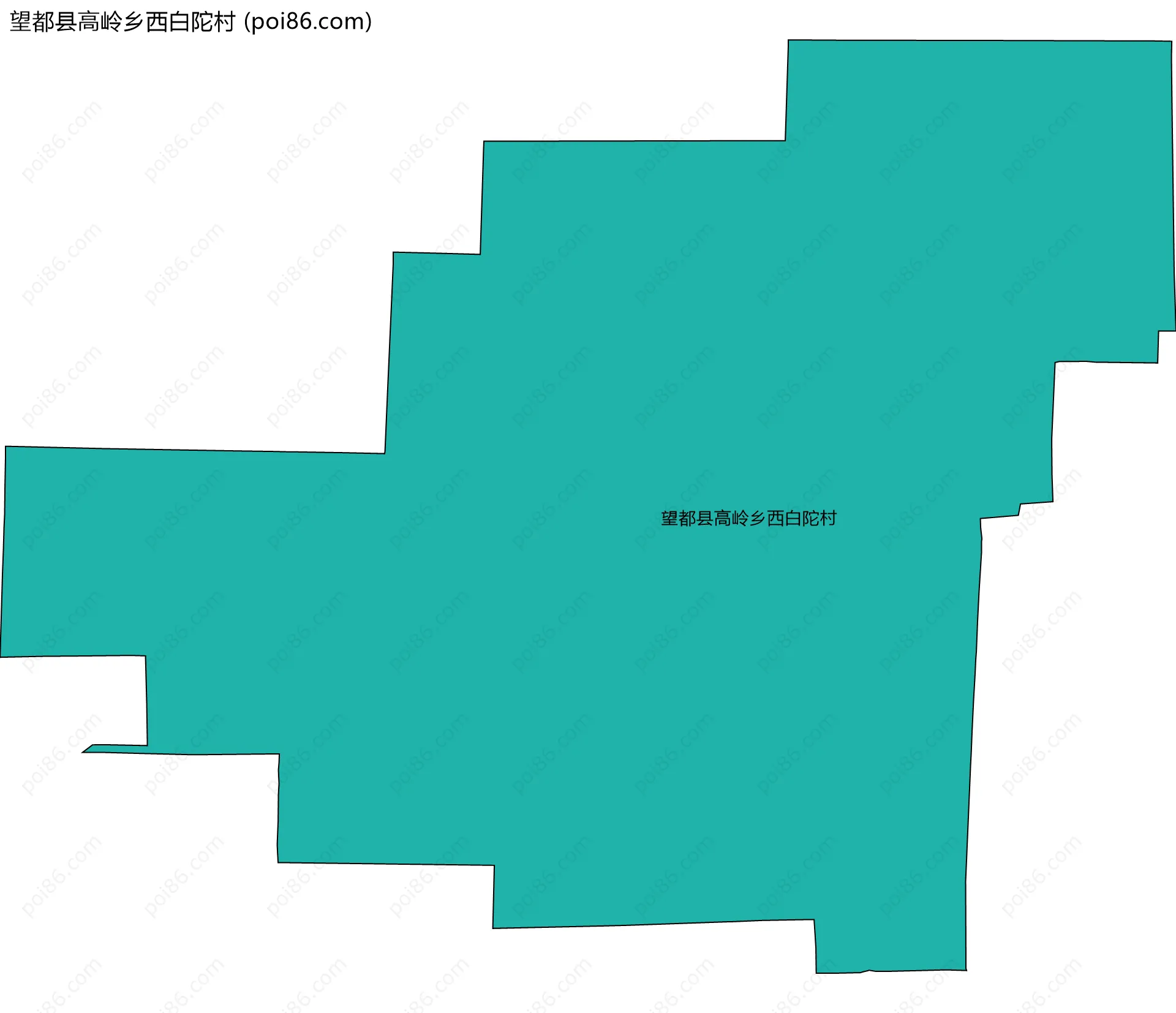 望都县高岭乡西白陀村边界地图