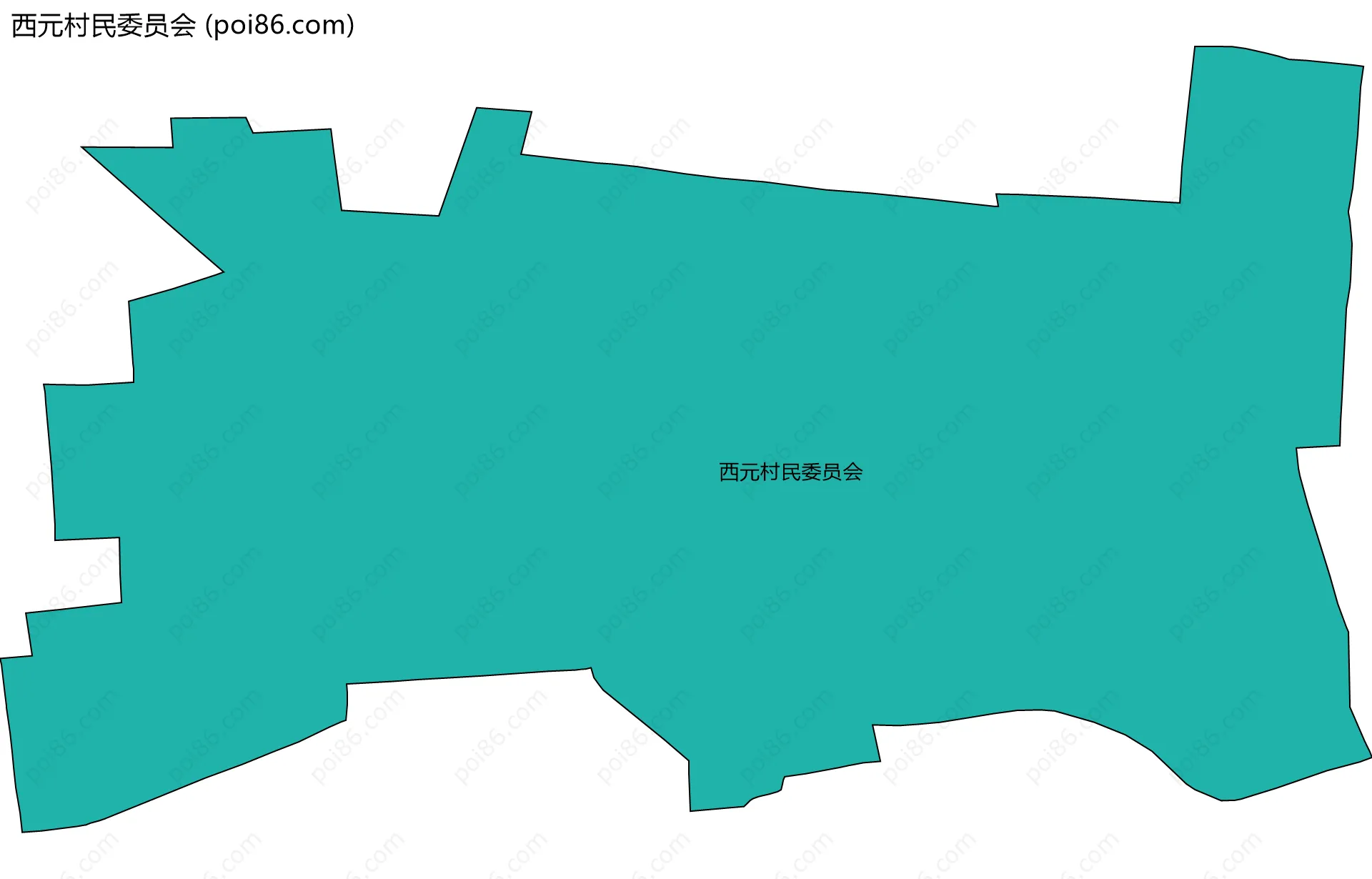 西元村民委员会边界地图